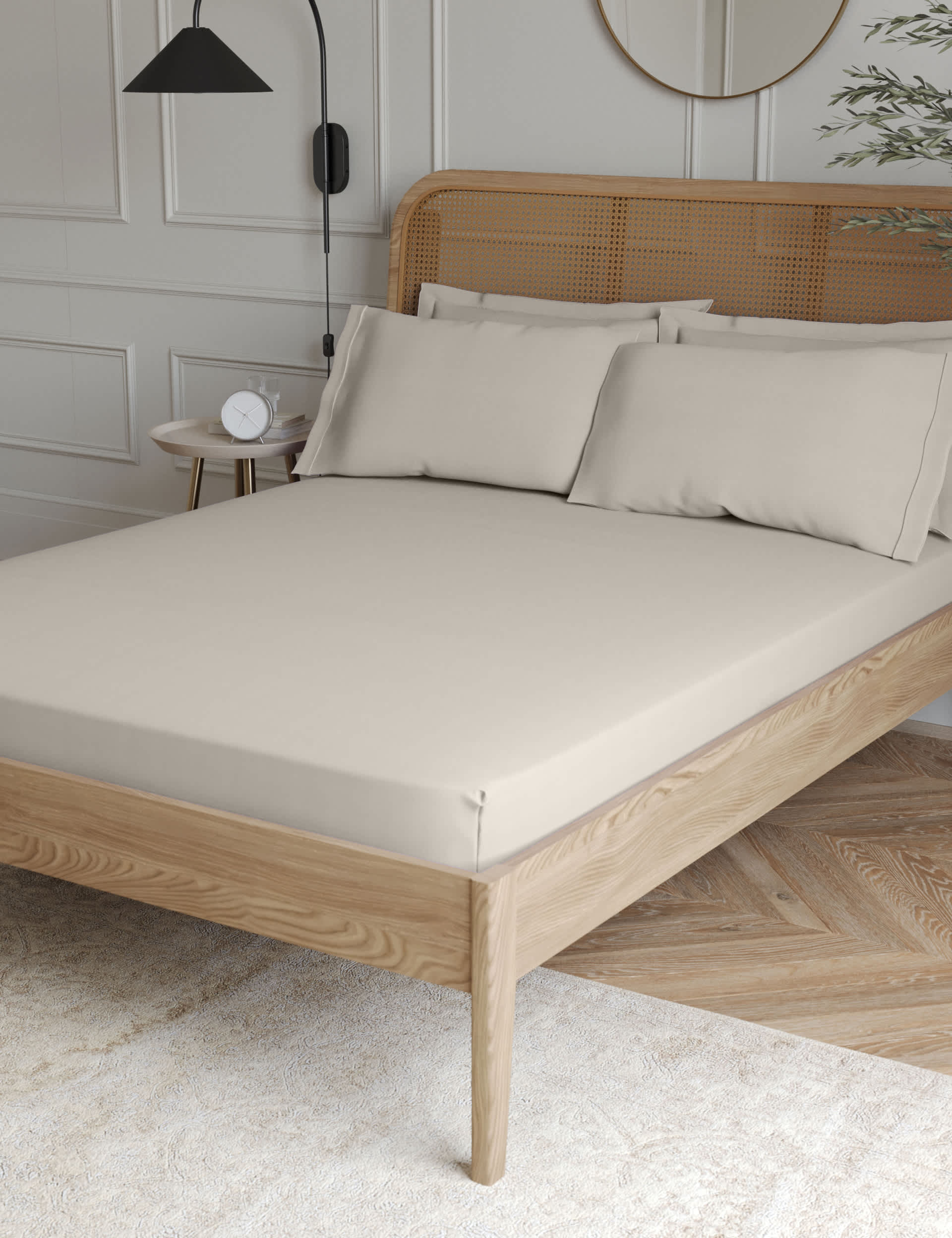 M&S Egyptian Cotton 230 Thread Count Extra Deep Fitted Sheet