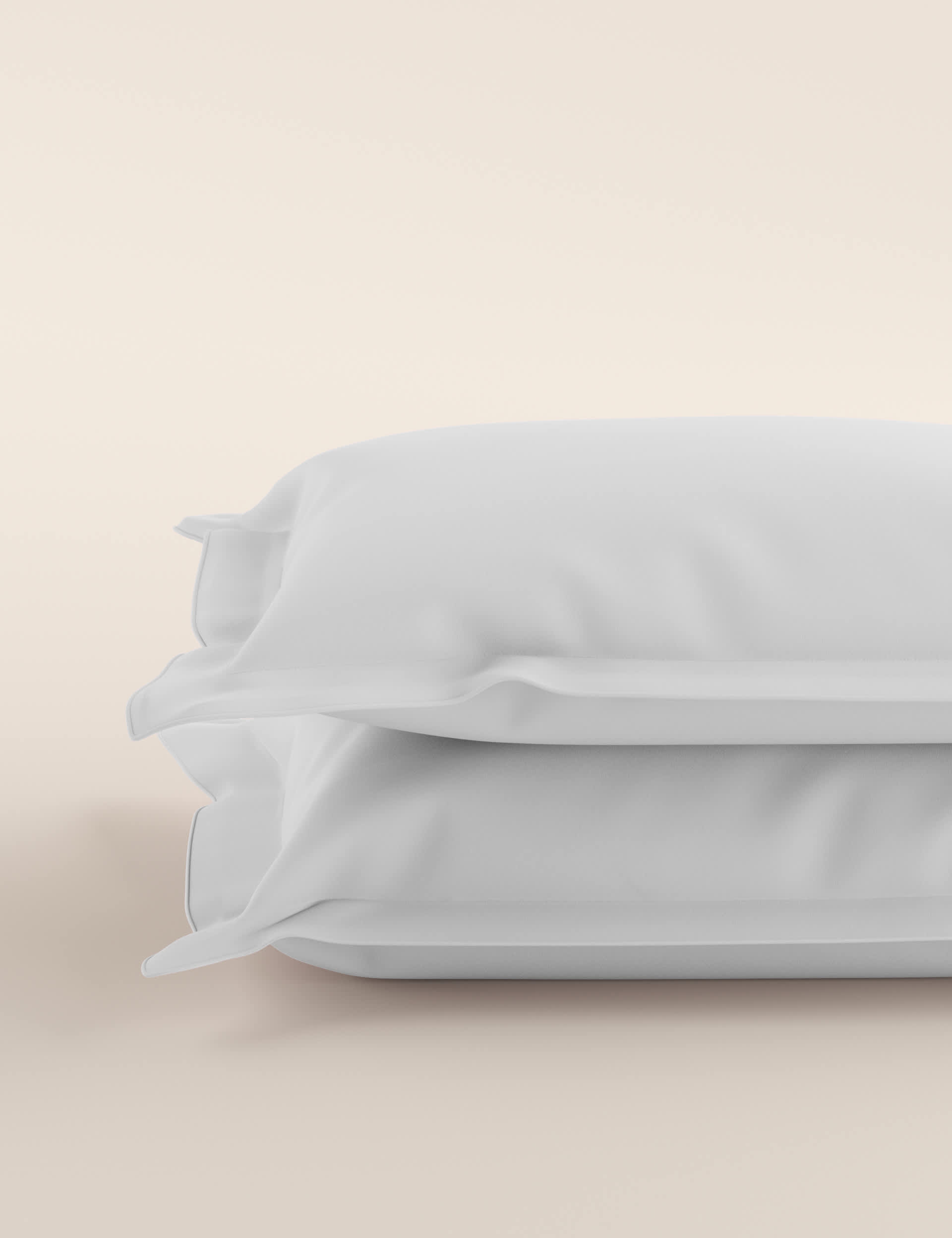 M&S Collection 2 Pack Egyptian Cotton 230 Thread Count Oxford Pillowcases - Ice White, Ice White,Cre