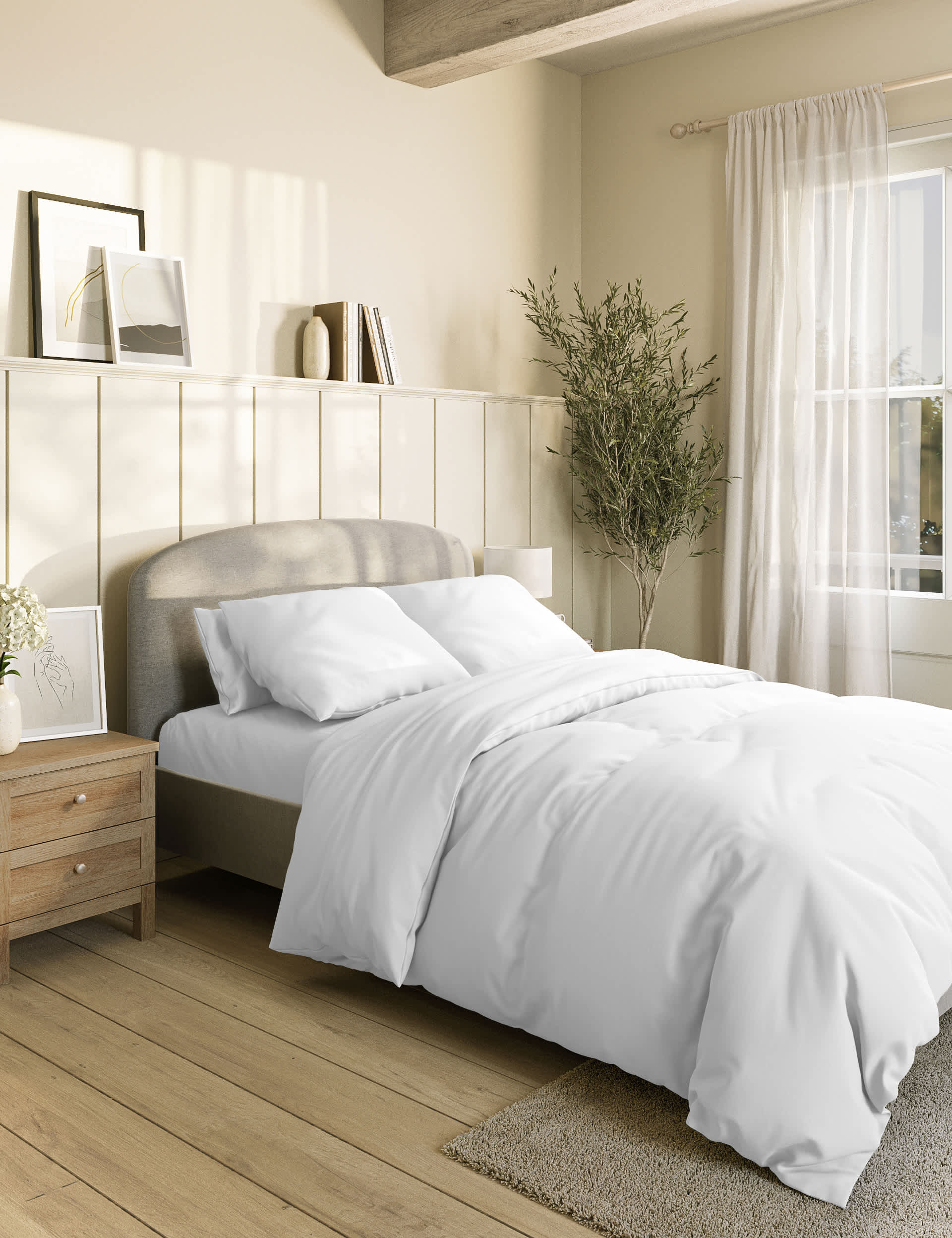 M&S Pure Cotton 180 Thread Count Duvet Cover