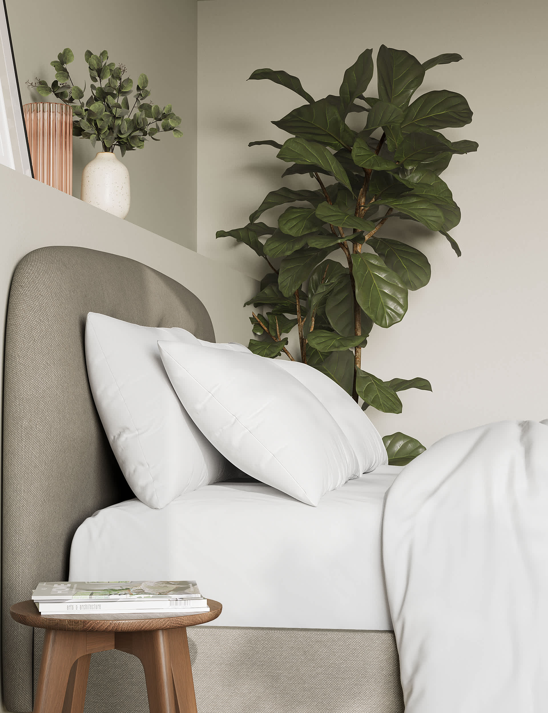 M&S 2 pk Pure Cotton 180 Thread Count Pillowcases