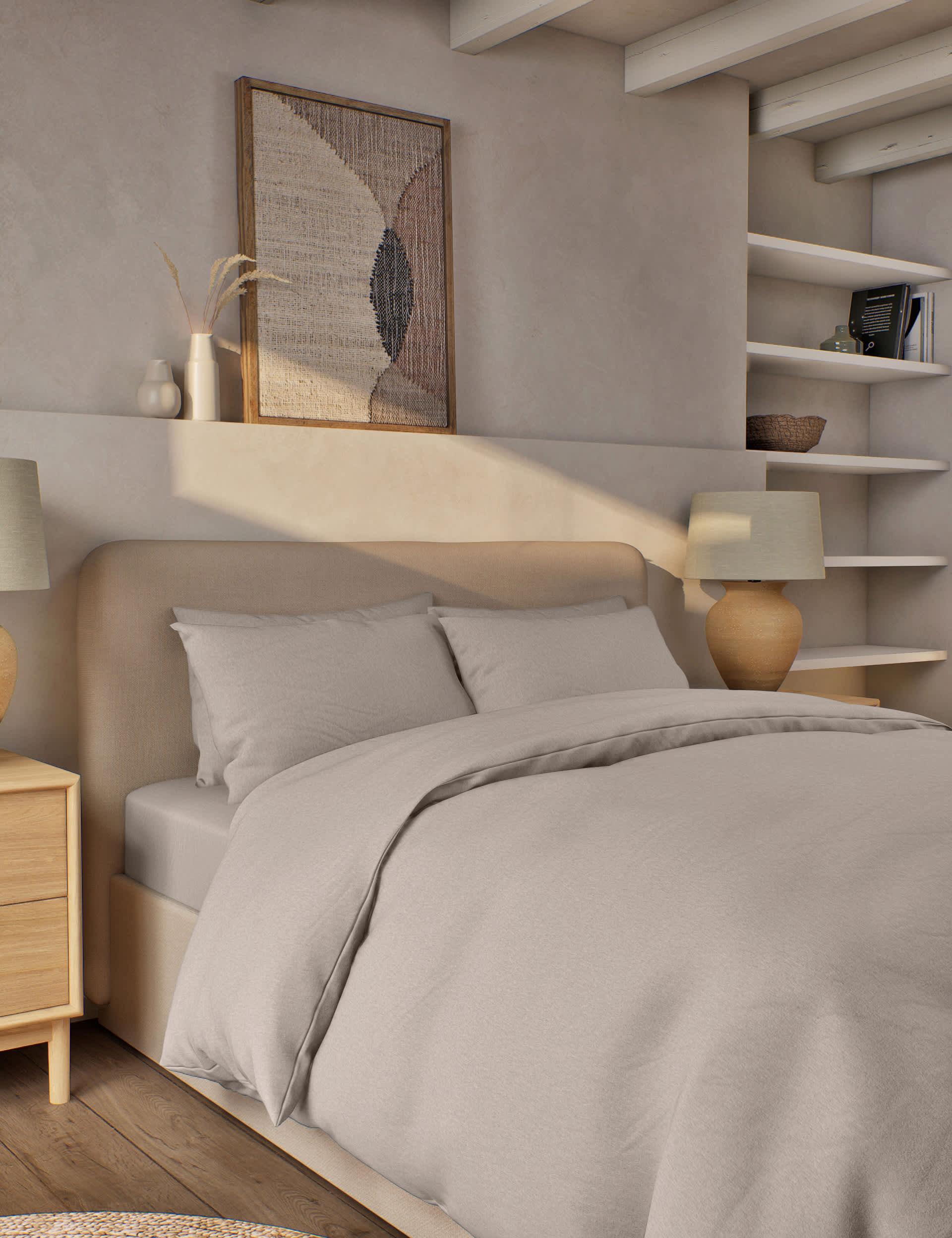 M&S Pure Brushed Cotton Bedding Set