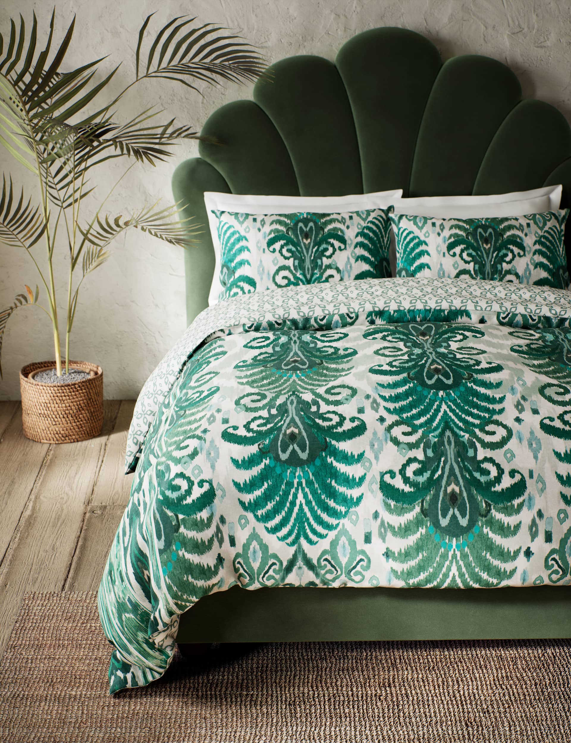 M&S Comfortably Cool Lyocell Rich Ikat Bedding Set