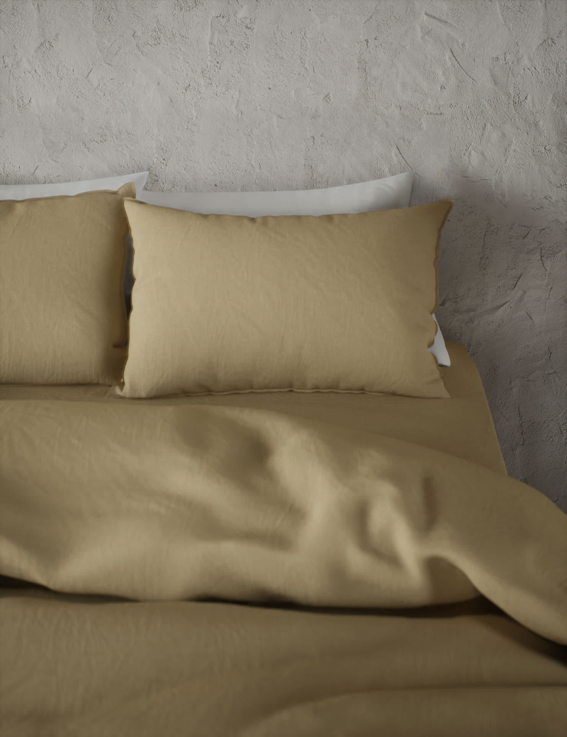 M&S 2pk Pure Linen Pillowcases - Soft Yellow, Silver Grey,Rich Amber,Clay,Indigo,Soft Yellow