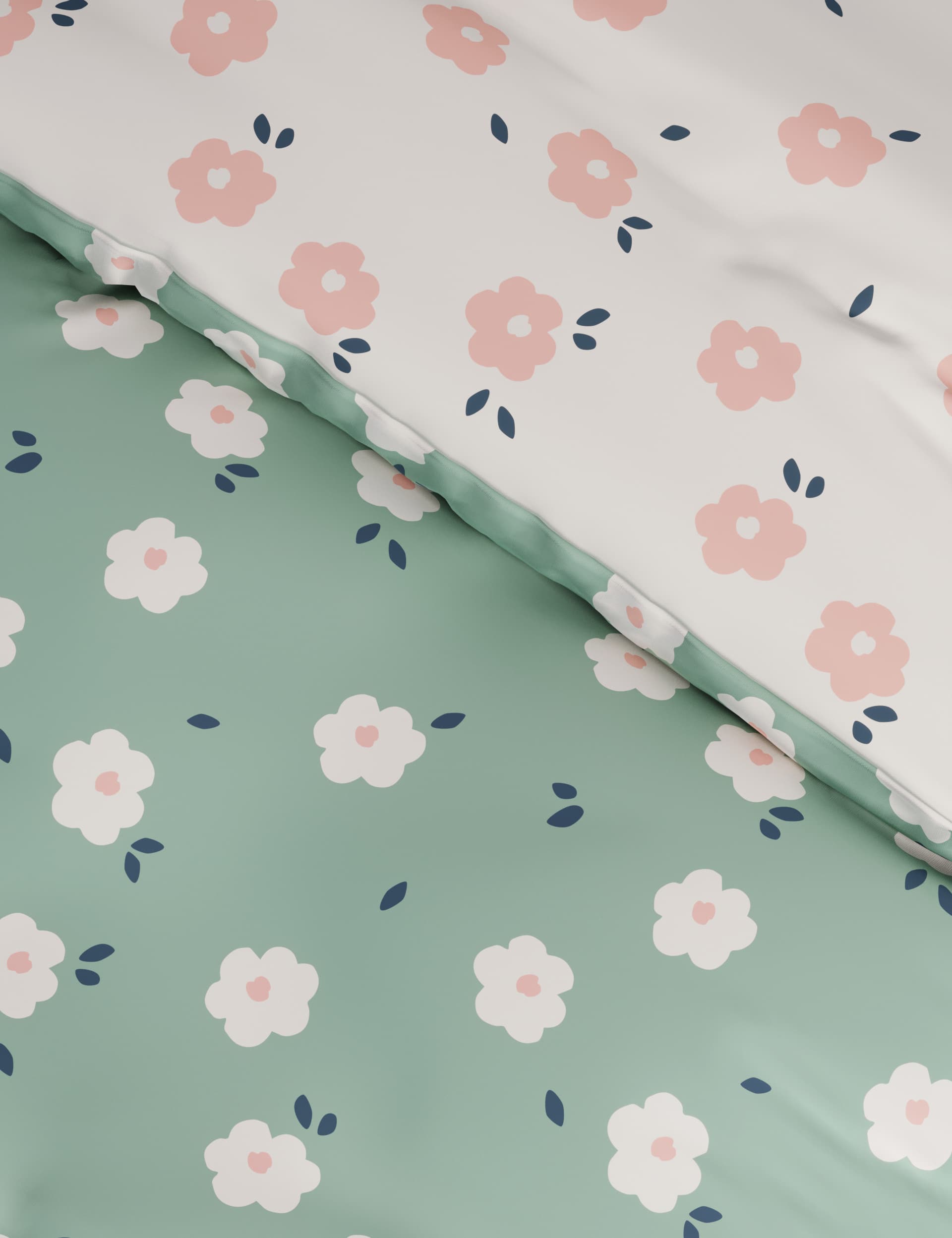 M&S Collection Floral Cotton Blend Bedding Set - SGL - Multi, Multi