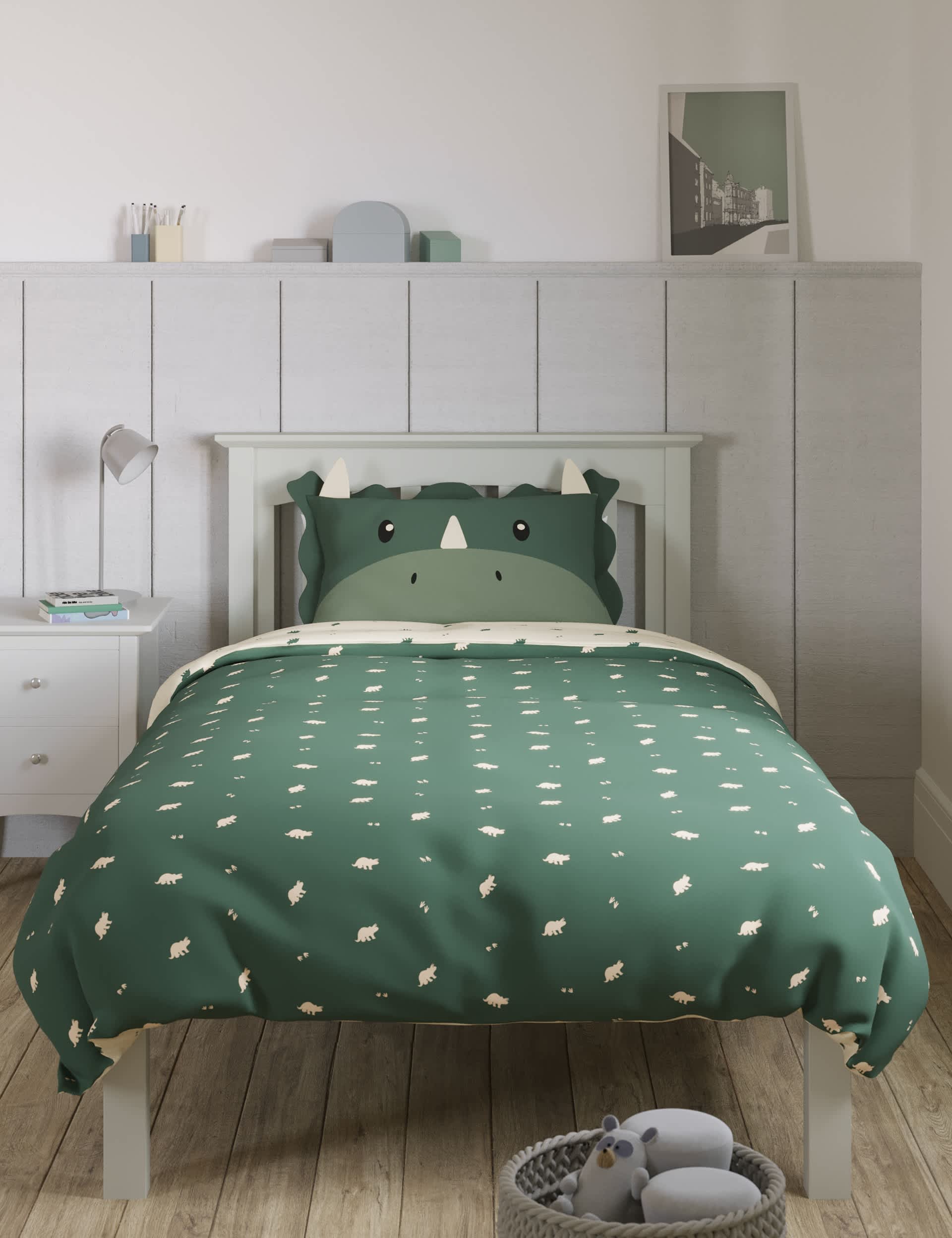 M&S Dinosaur 3D Cotton Blend Bedding Set