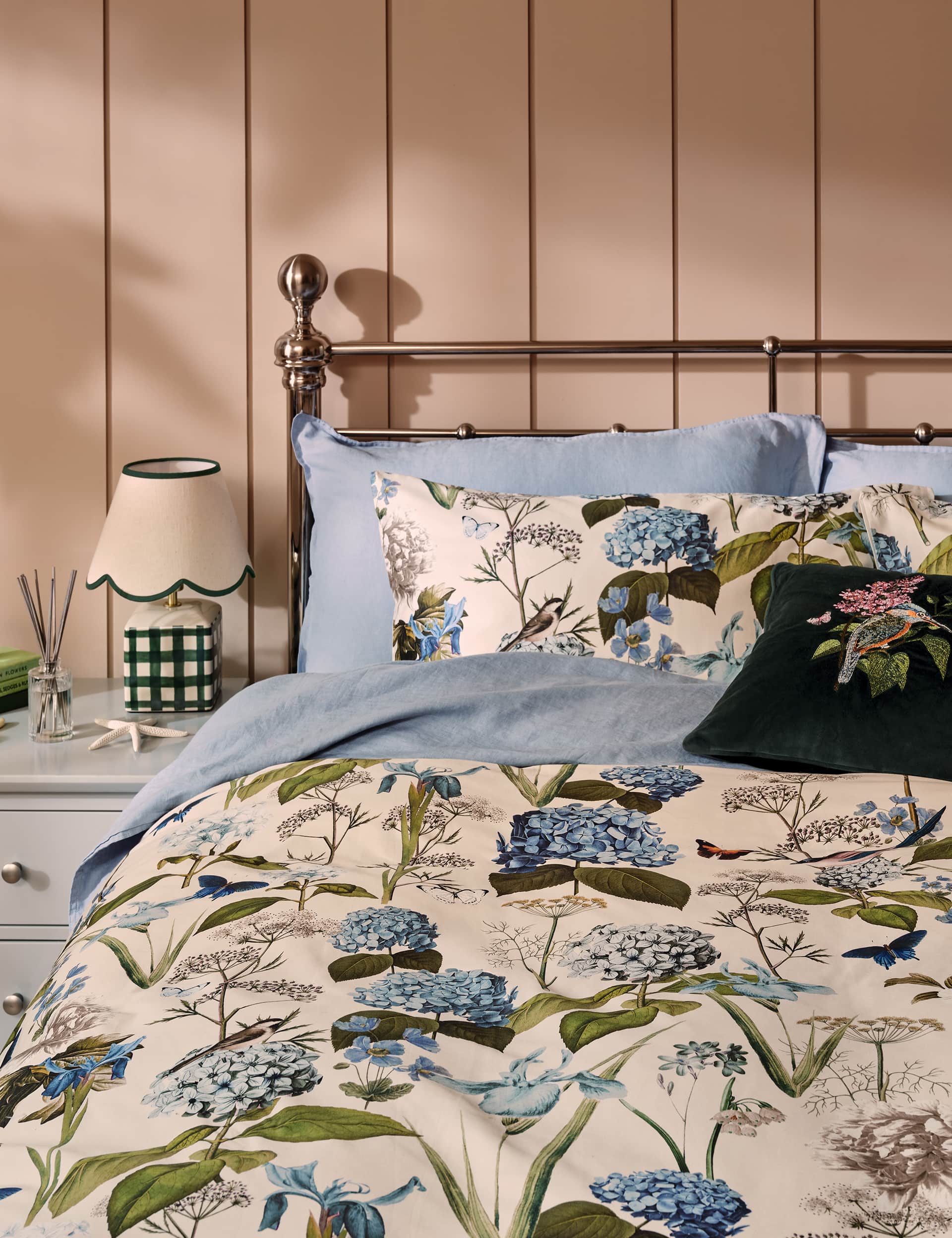 M&S Pure Cotton Floral Bedding Set