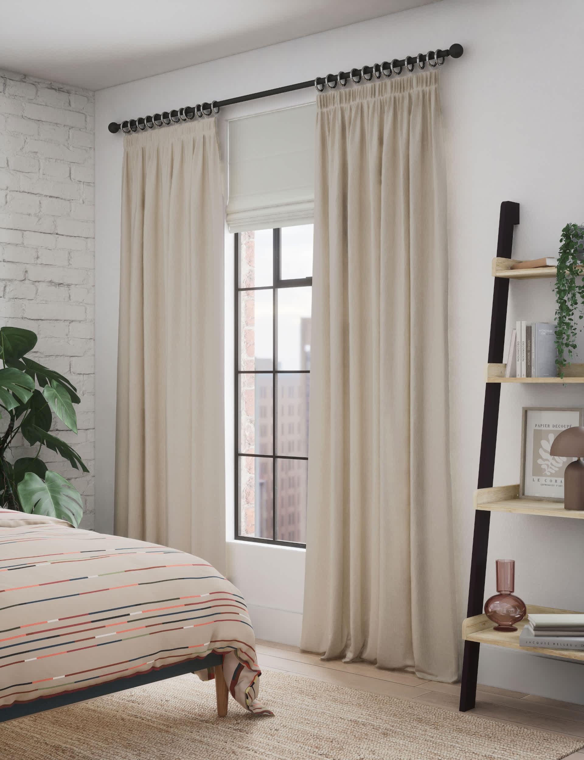 M&S Pure Cotton Pencil Pleat Curtains