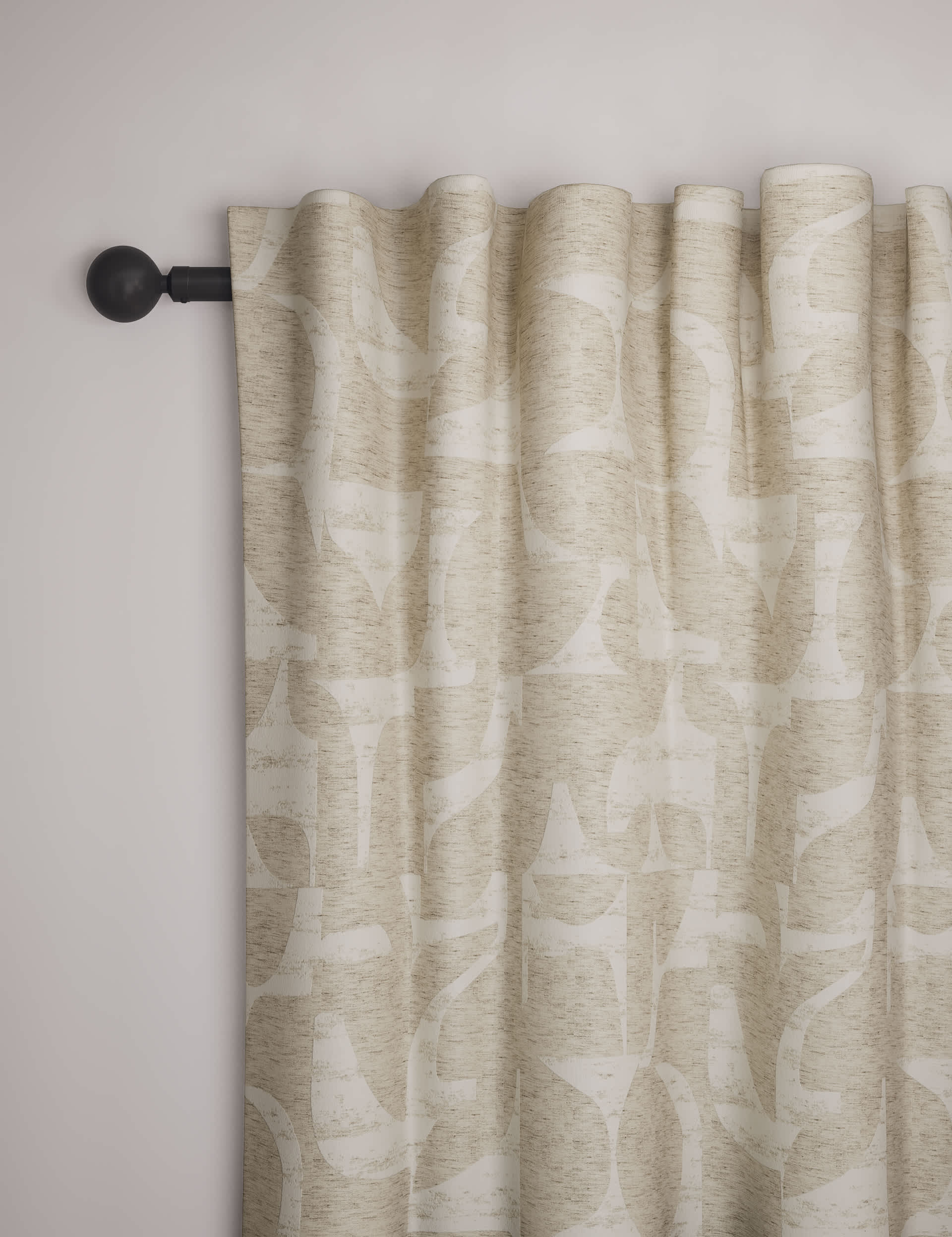 M&S Geometric Multiway Curtains - EW90 - Neutral, Neutral