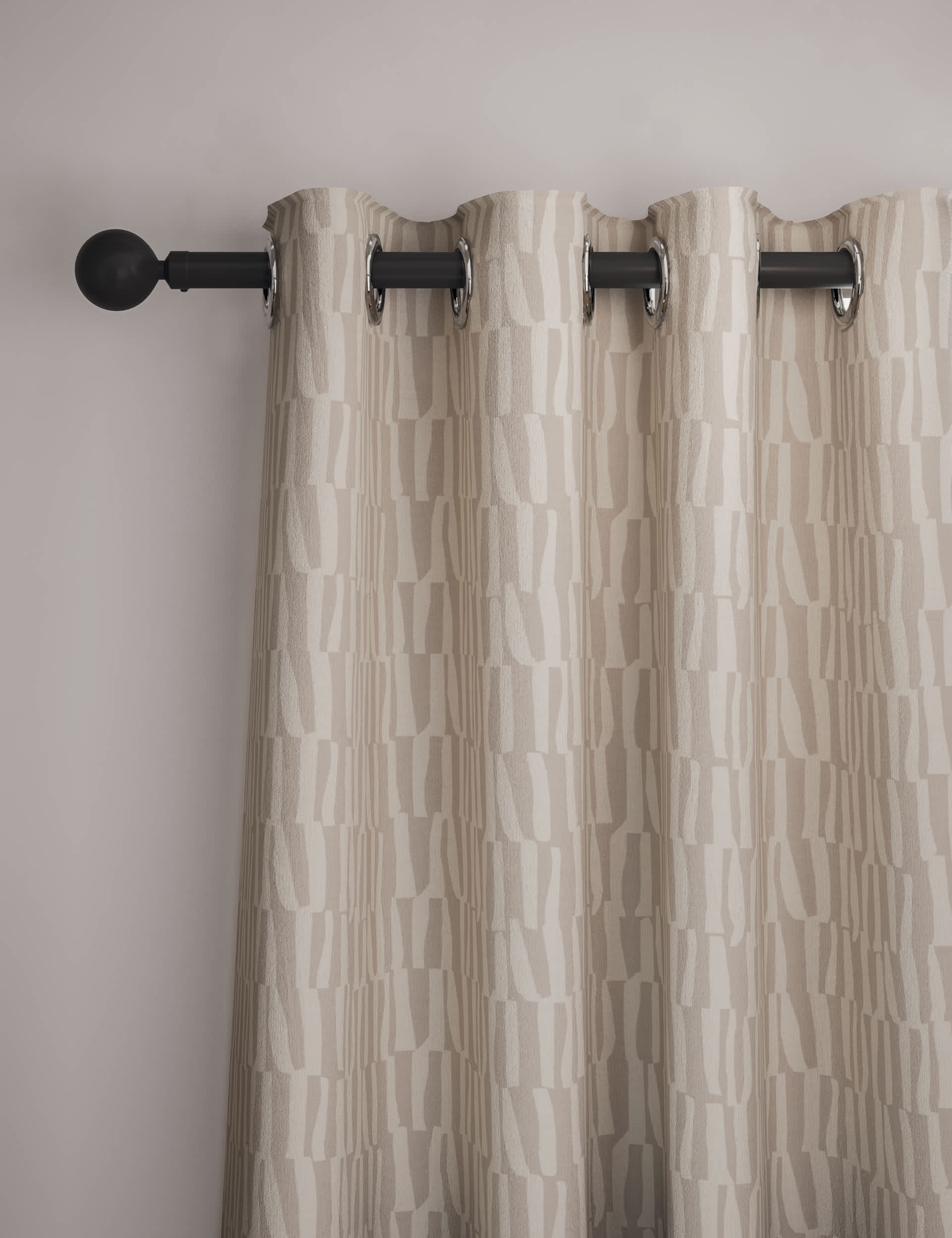 M&S Pure Cotton Geometric Eyelet Curtains