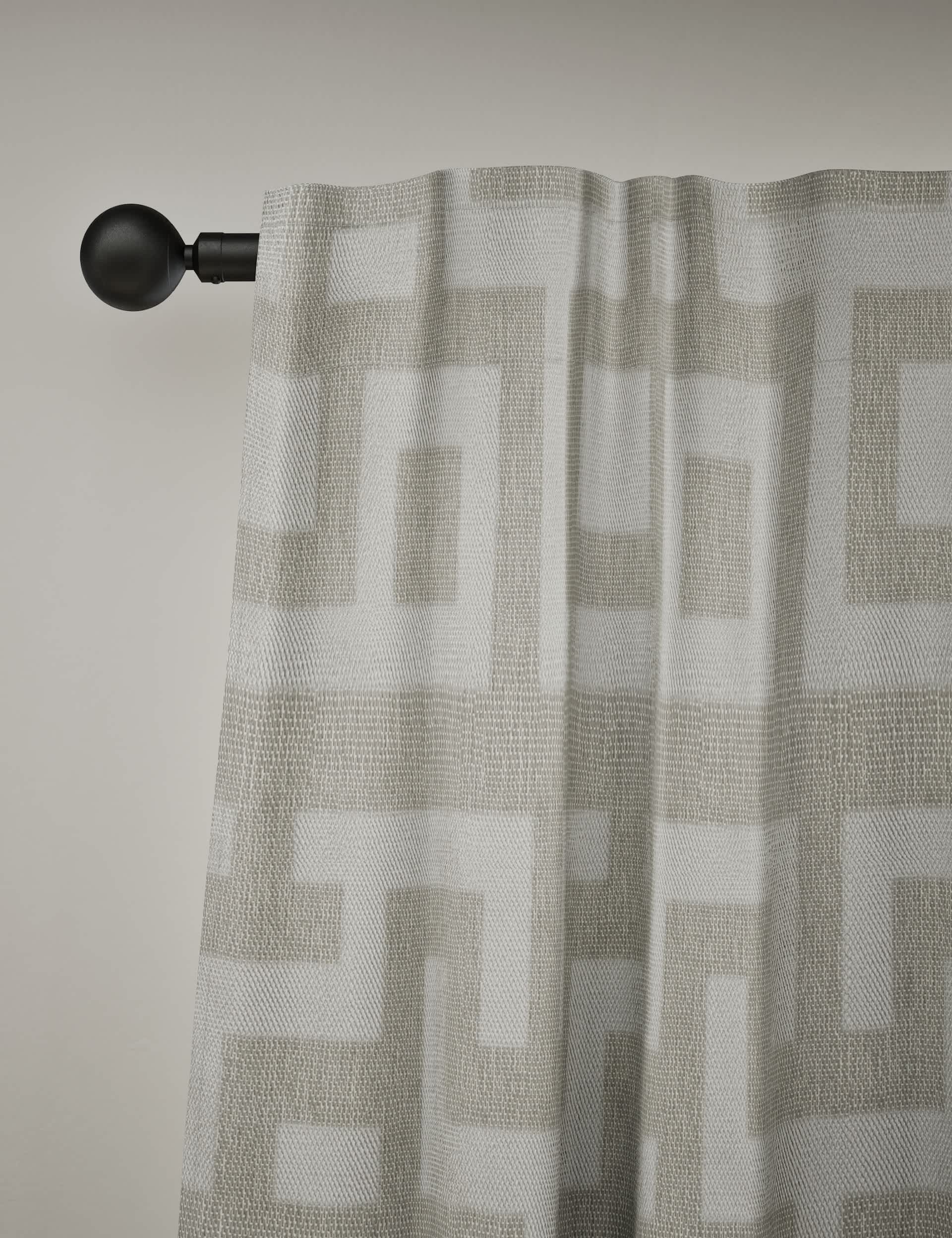 M&S X Kelly Hoppen Geometric Multiway Curtains - WDR72 - Grey Mix, Grey Mix,Taupe Mix