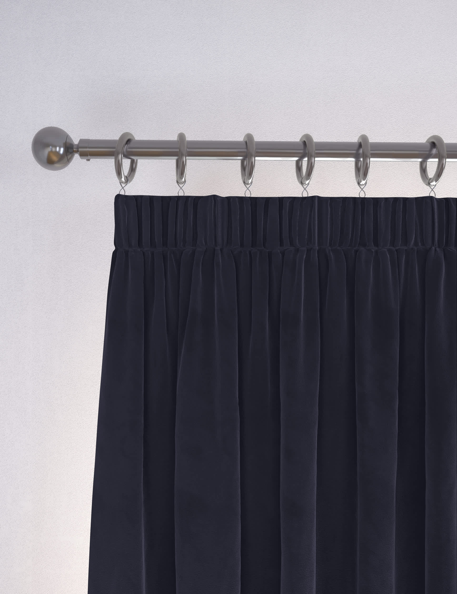 M&S Velvet Pencil Pleat Temperature Smart Curtains - EL90 - Navy, Green,Forest Green,Champagne,Soft 