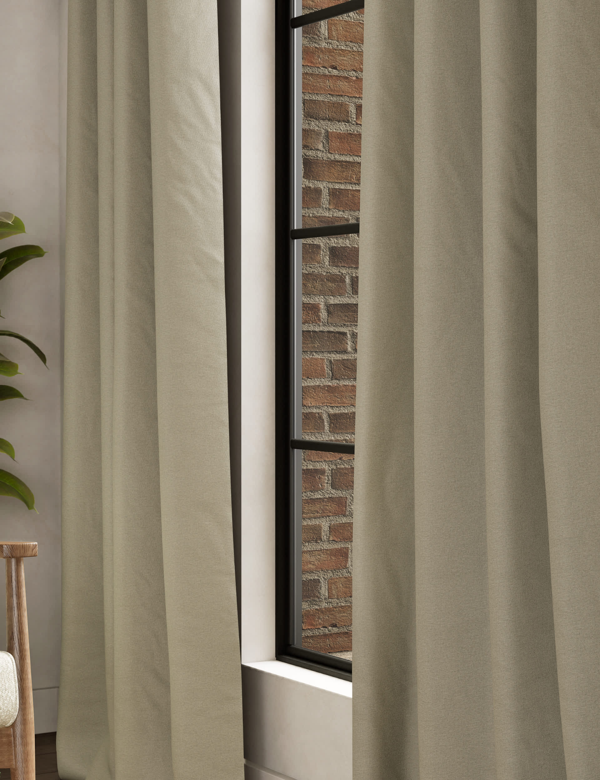 M&S Collection Brushed Eyelet Ultra Thermal Blackout Curtains - NAR54 - Neutral, Neutral,Champagne