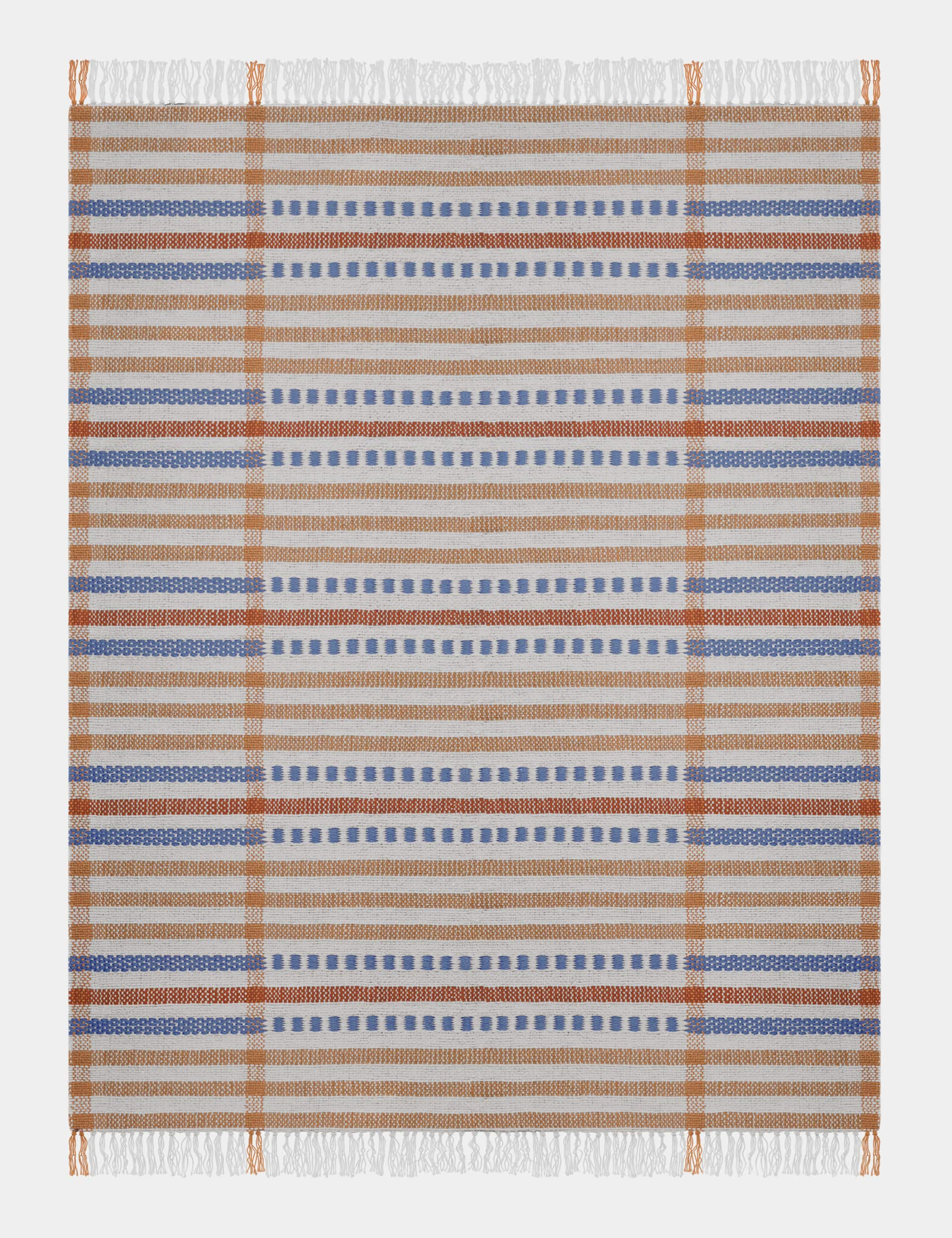 M&S Collection Jute Striped Rug - MED - Multi, Multi