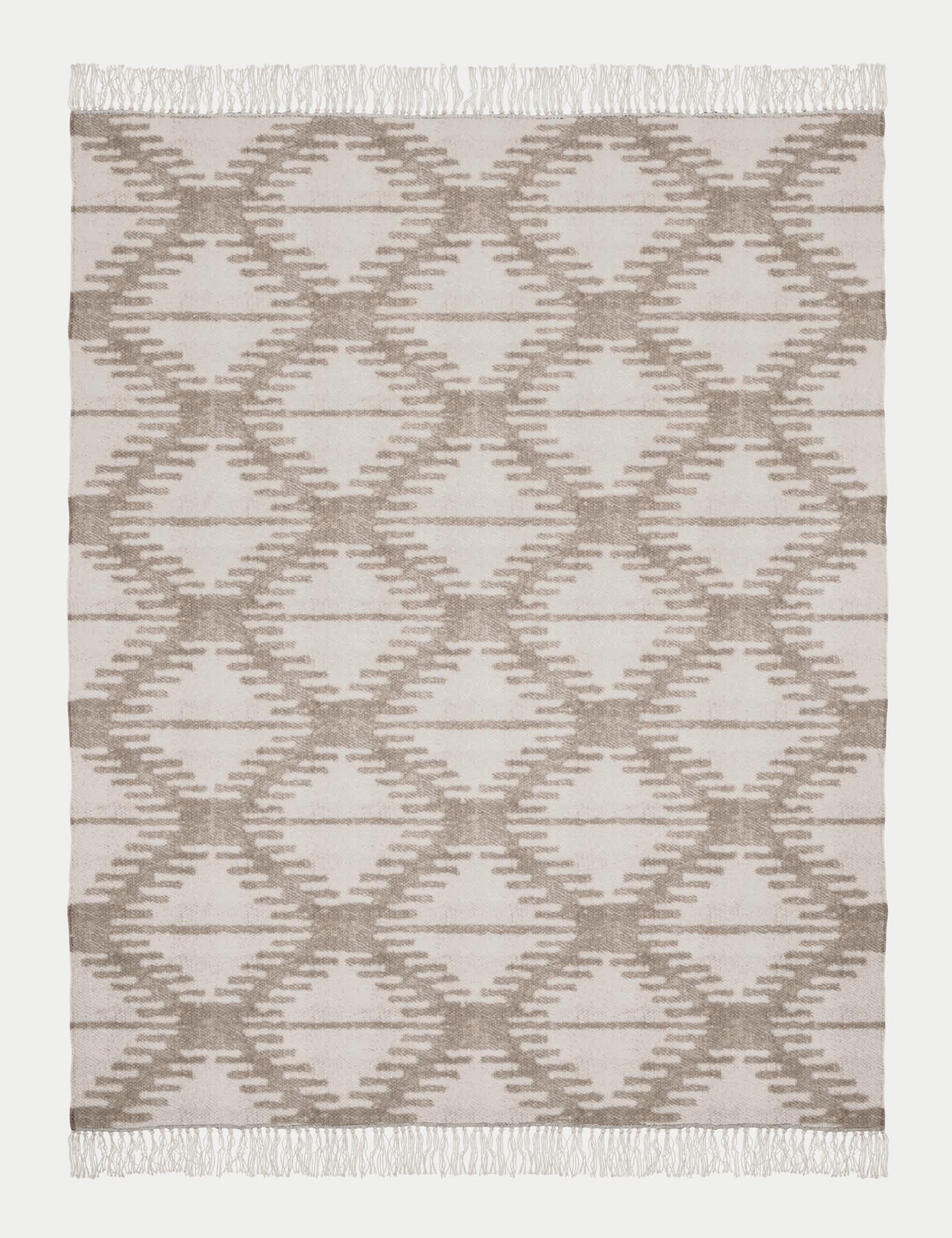 M&S Collection Wool Rich Diamond Jute Rug - MED - Natural Mix, Natural Mix