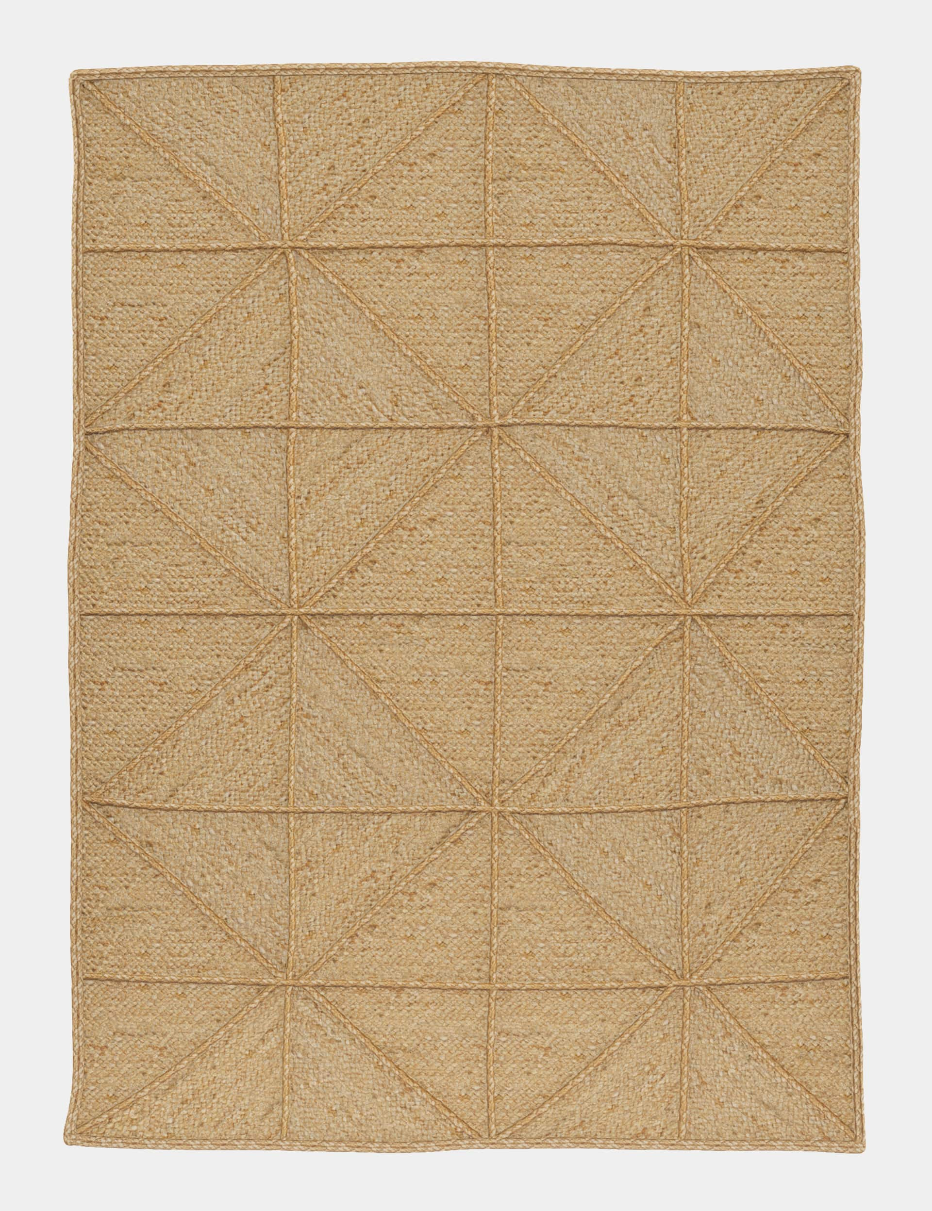 M&S Collection Jute Diamond Rug - Large - Brown Mix, Brown Mix