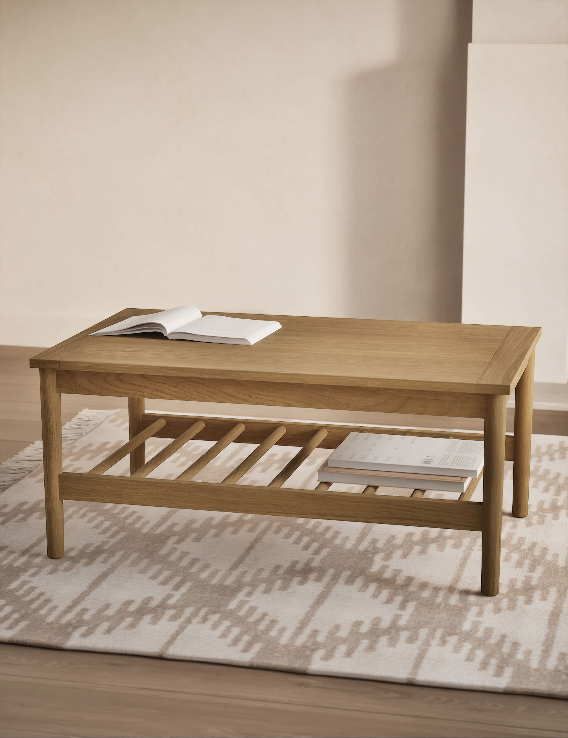 M&S Collection Newark Spindle Coffee Table - Oak, Oak