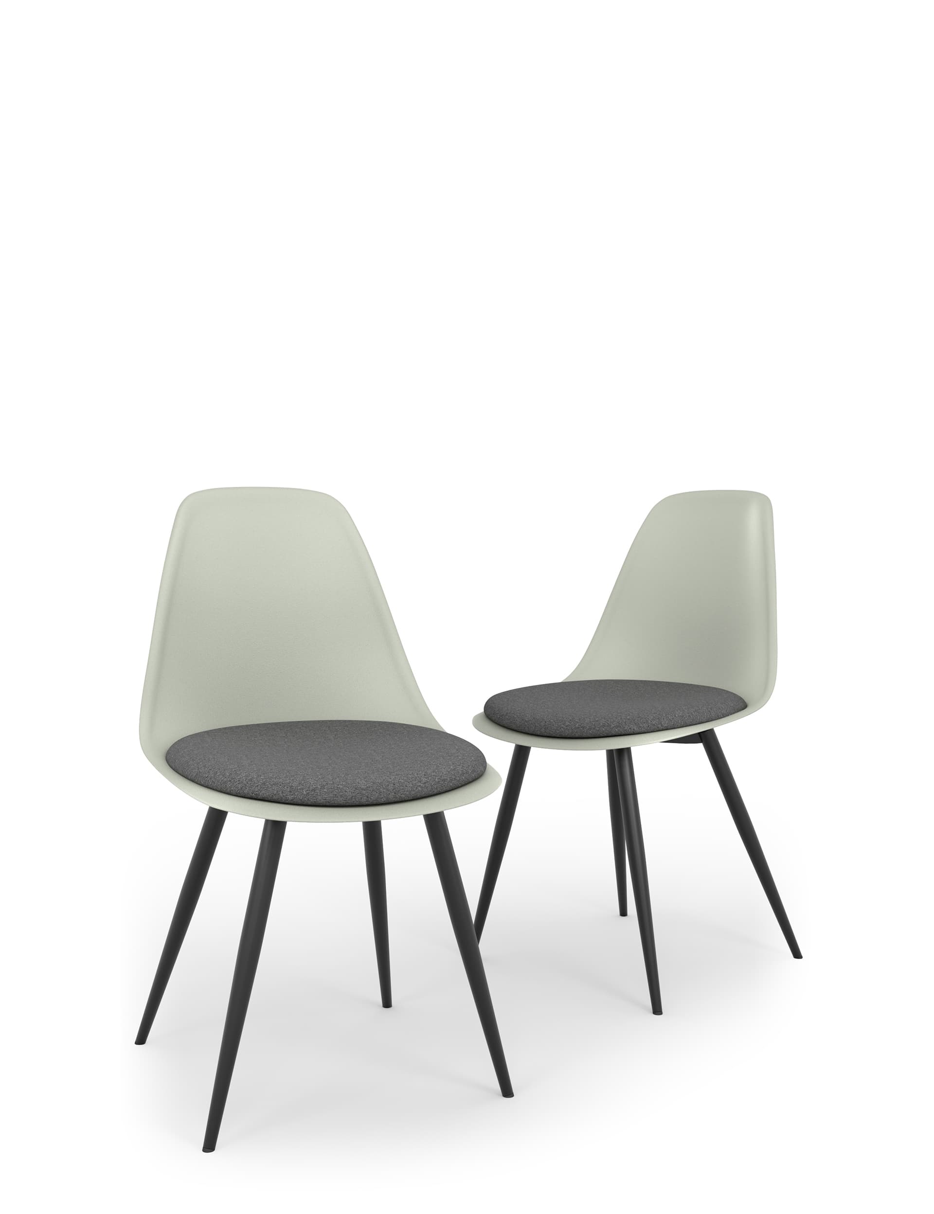 M&S Collection Set of 2 Arnie Dining Chairs - Mid Grey, Mid Grey