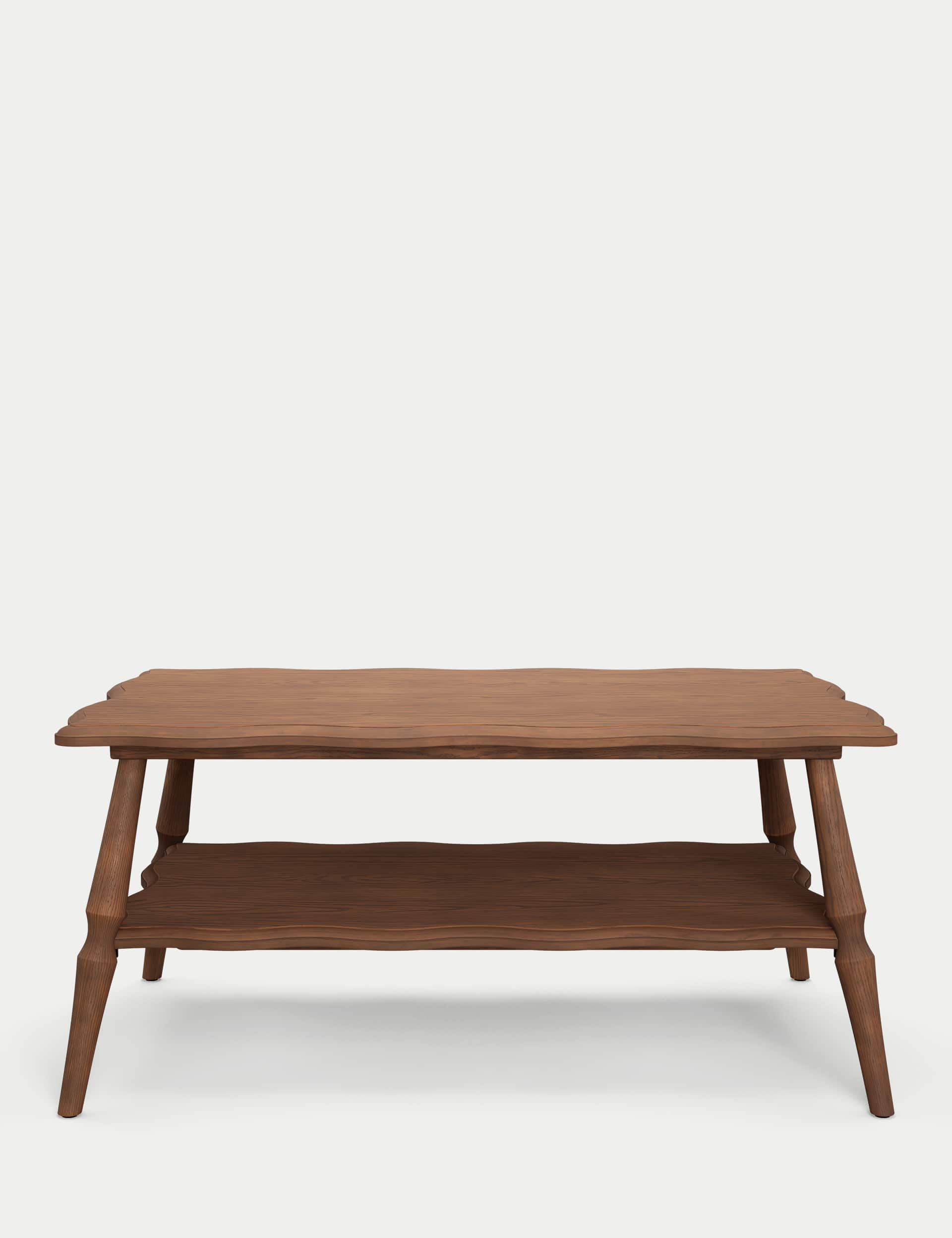 M&S Collection Scalloped Coffee Table - Walnut, Walnut