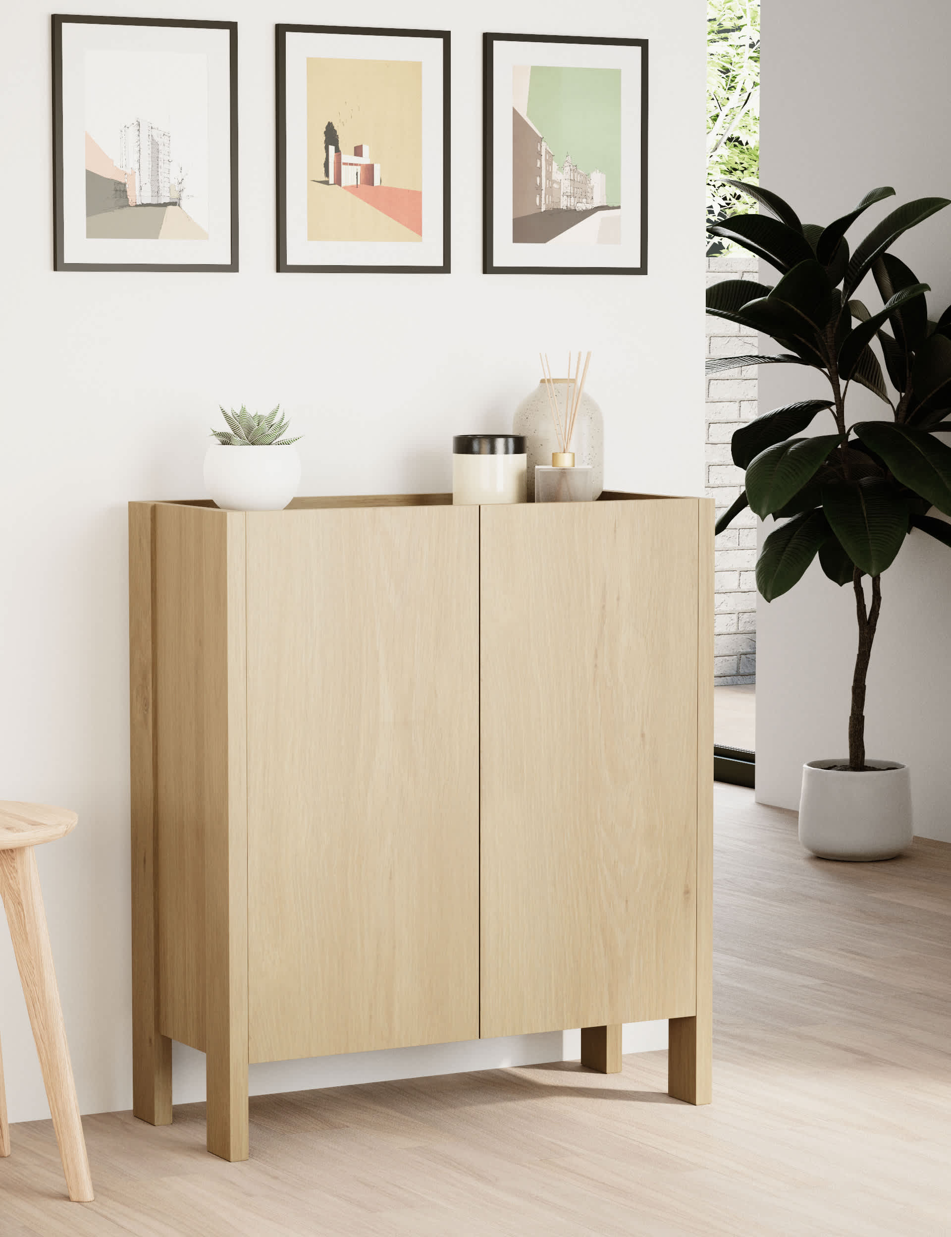 M&S Small Sideboard - Natural, Natural