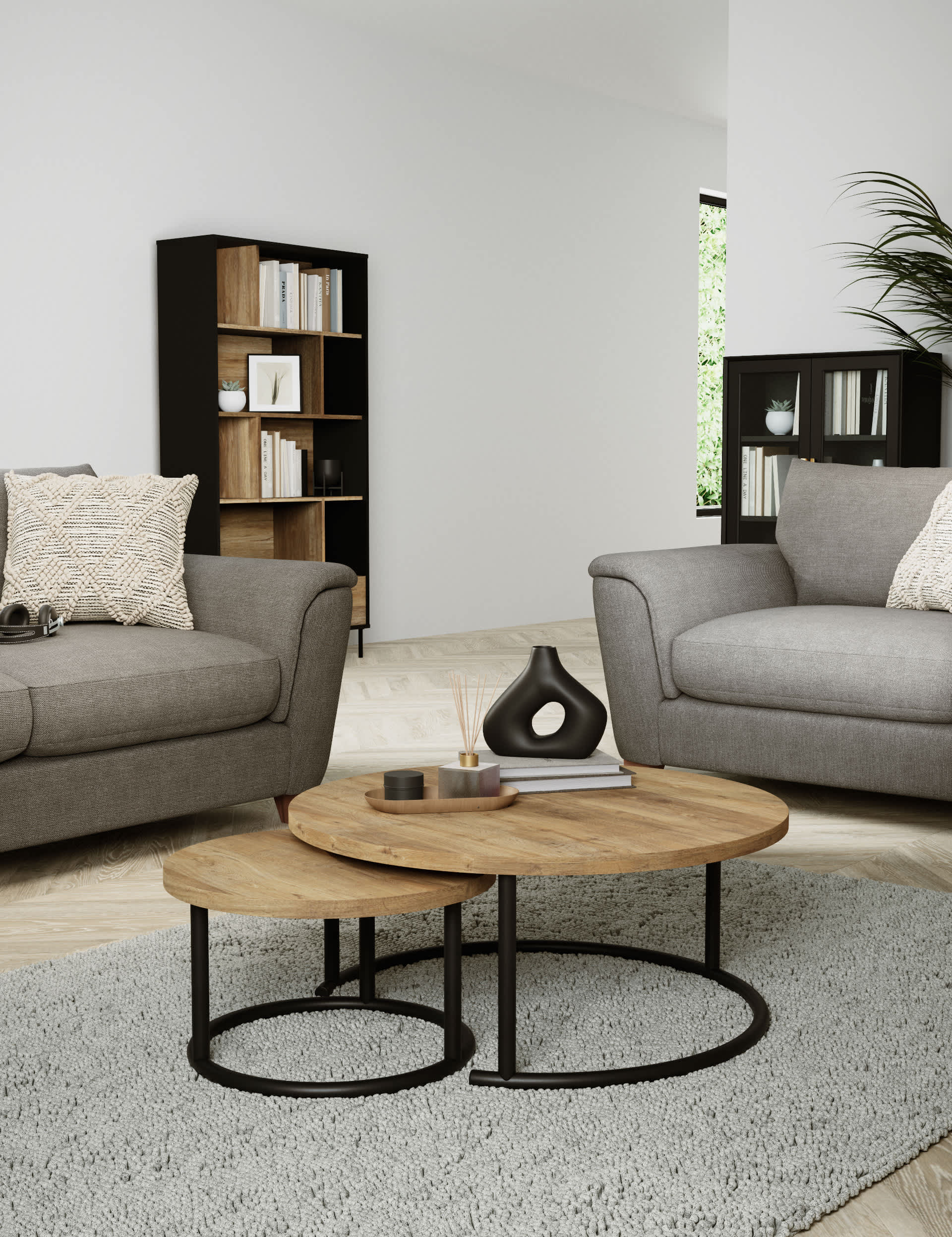 M&S Holt Nesting Coffee Tables - Natural Mix, Natural Mix