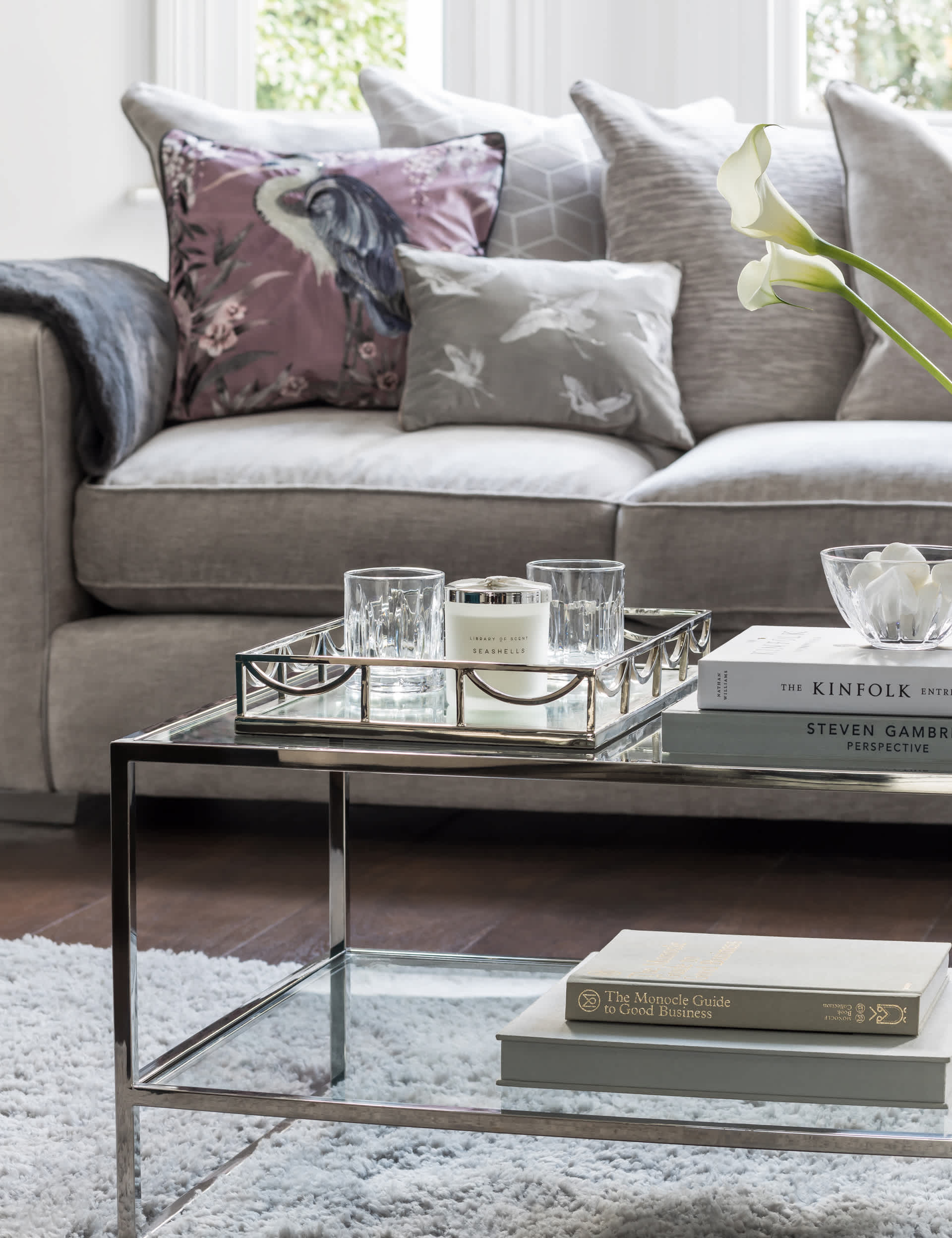 M&S Collection Milan Coffee Table - Chrome, Chrome,Black