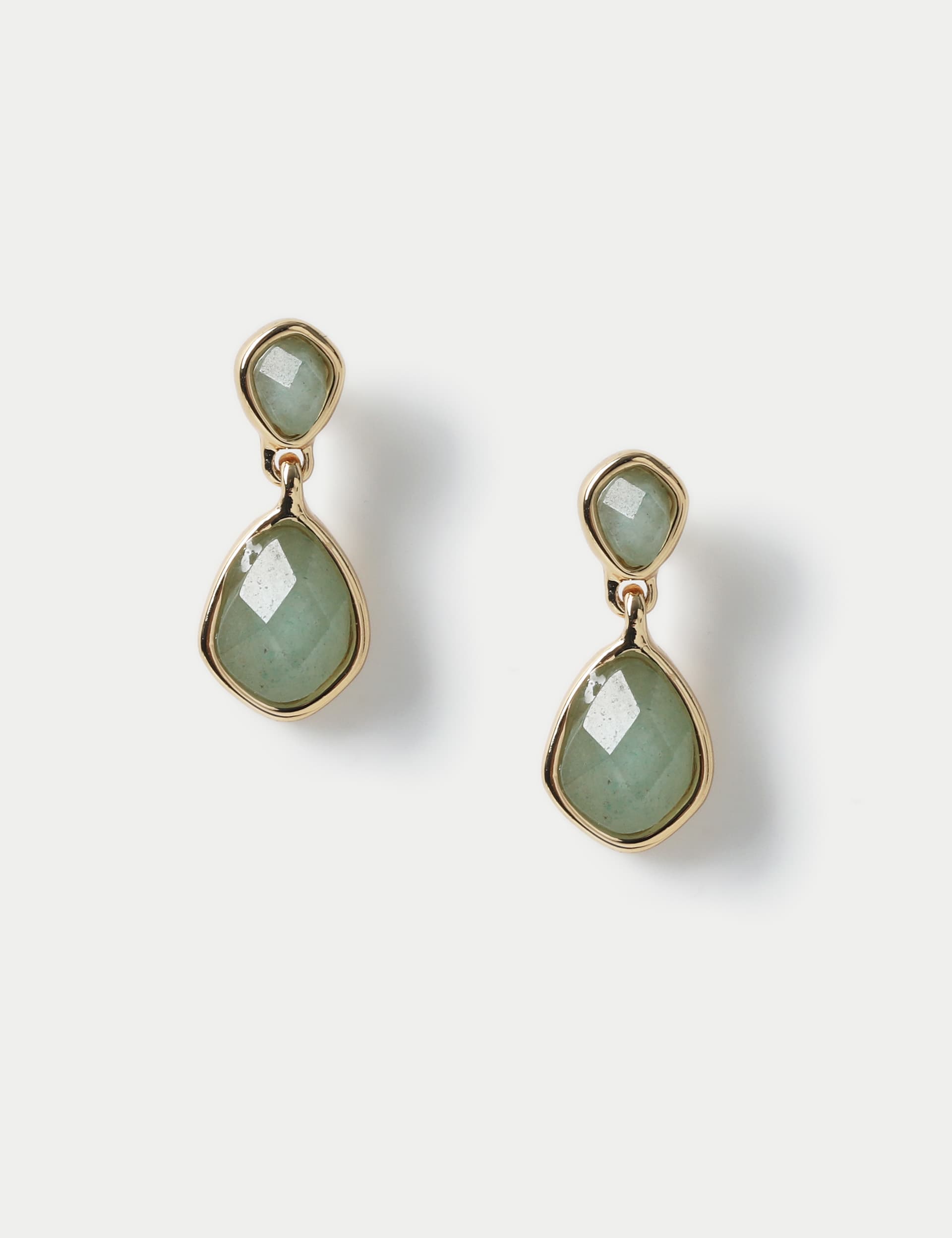 M&S Collection Women's Gifting Aventurine Detail Earrings - Jade, Jade