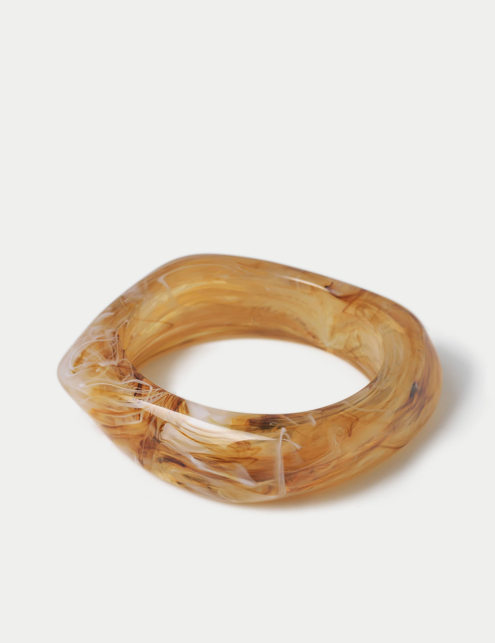 M&S Women's Square Resin Bangle - Mustard, Mustard