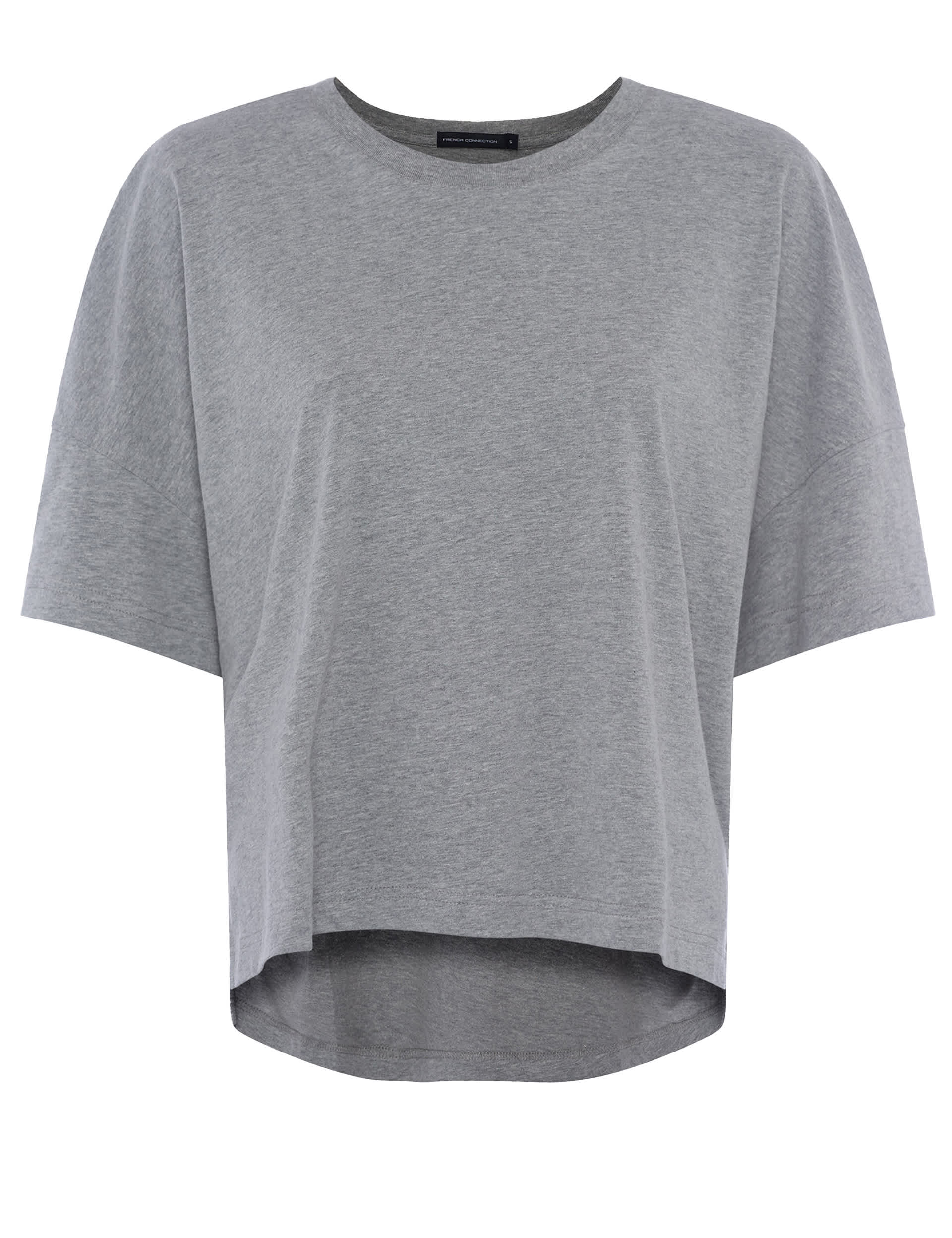 French Connection Women's Pure Cotton Relaxed T-Shirt - M - Light Grey, Light Grey