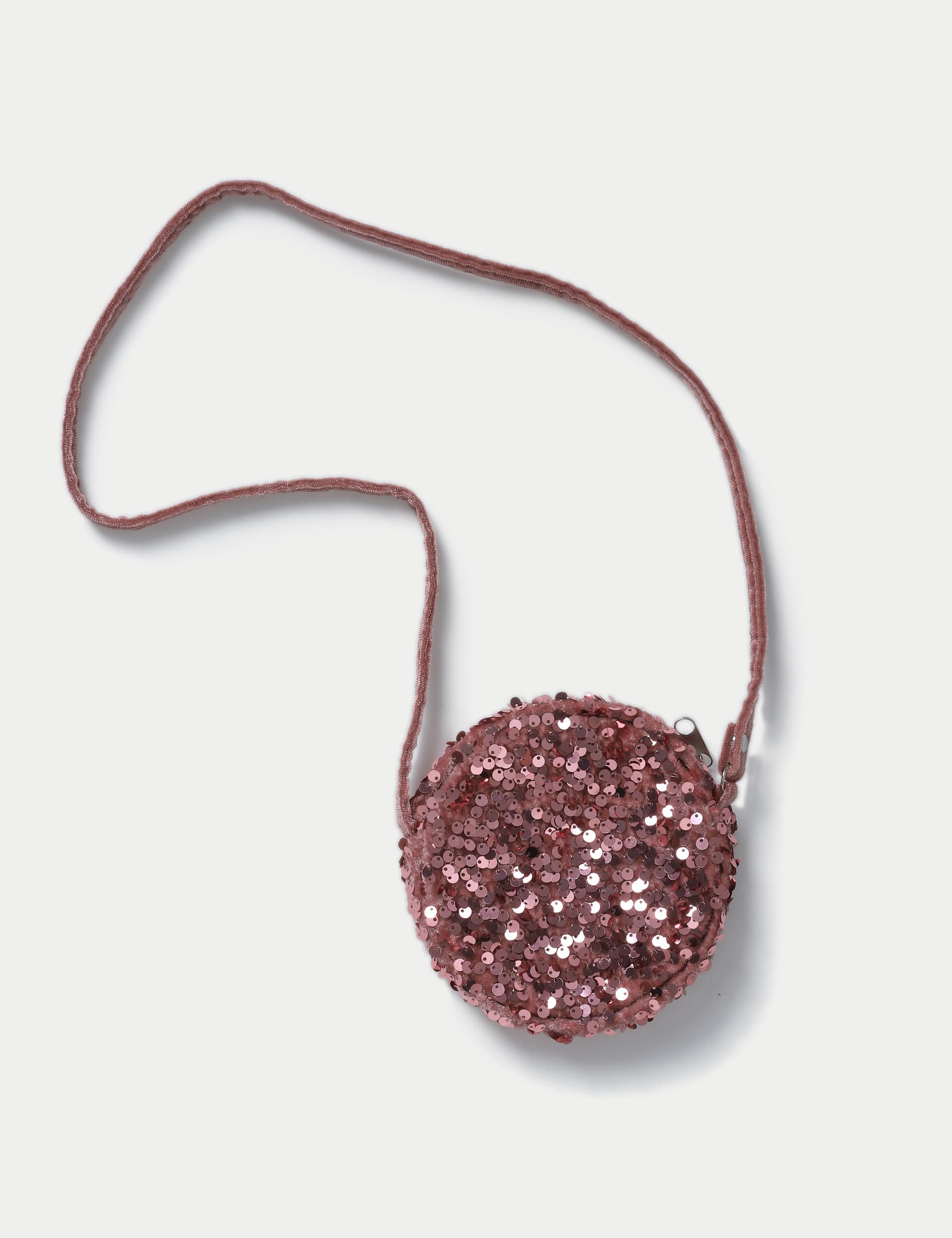 M&S Girls Pink Sequin Bag, Pink