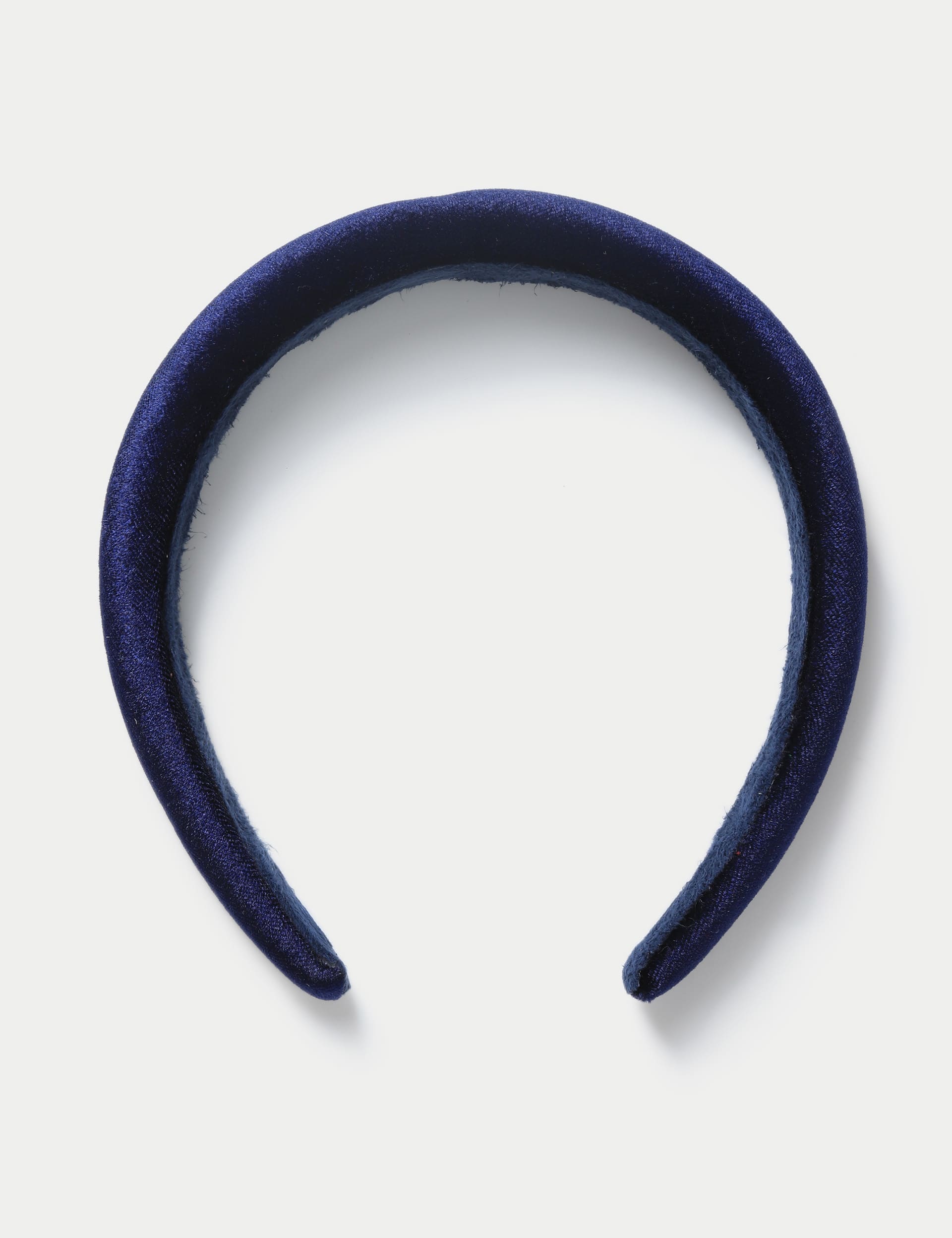 M&S Girls Navy Velvet Headband, Navy