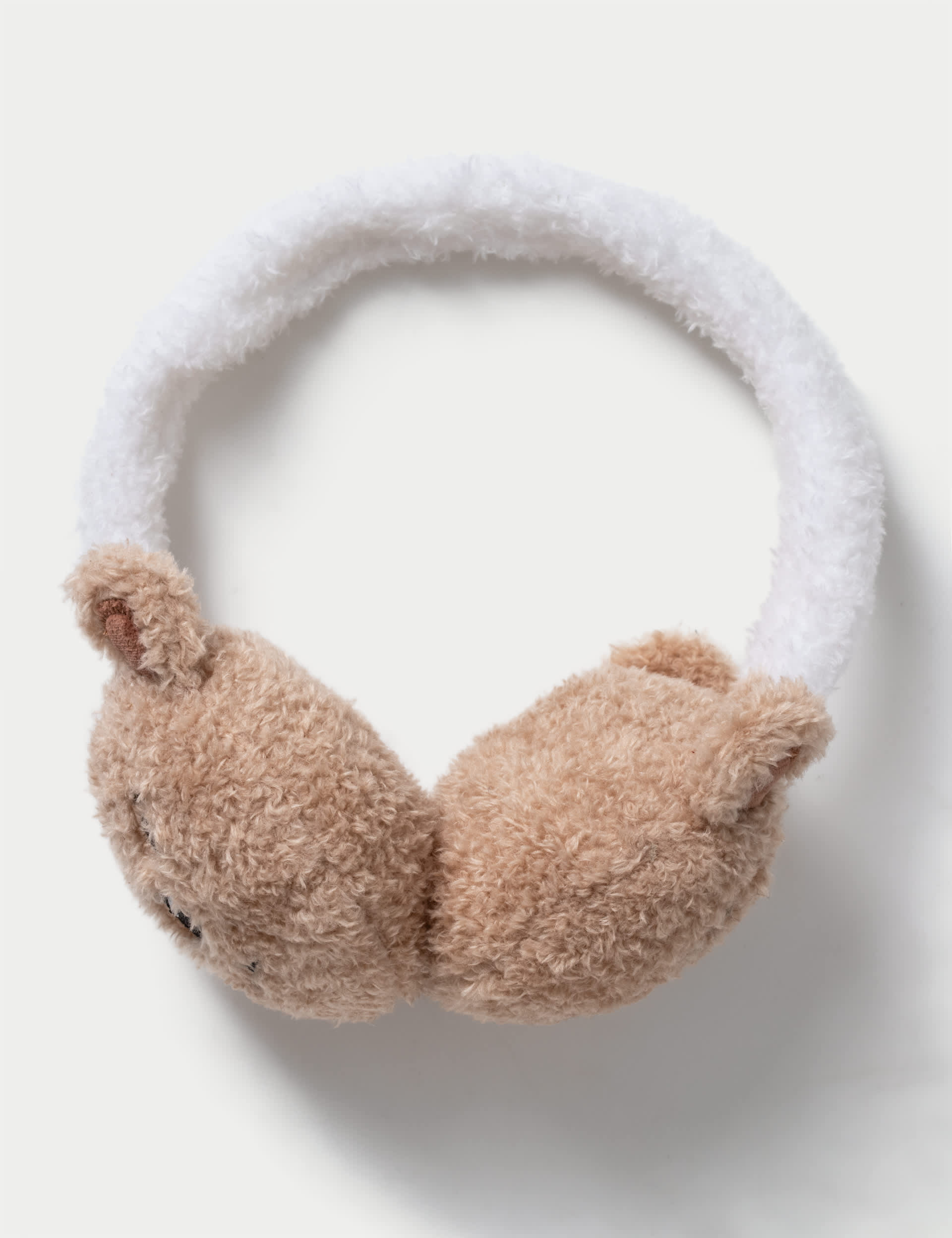 M&S Collection Girls Spencer Bear Earmuffs - Beige, Beige