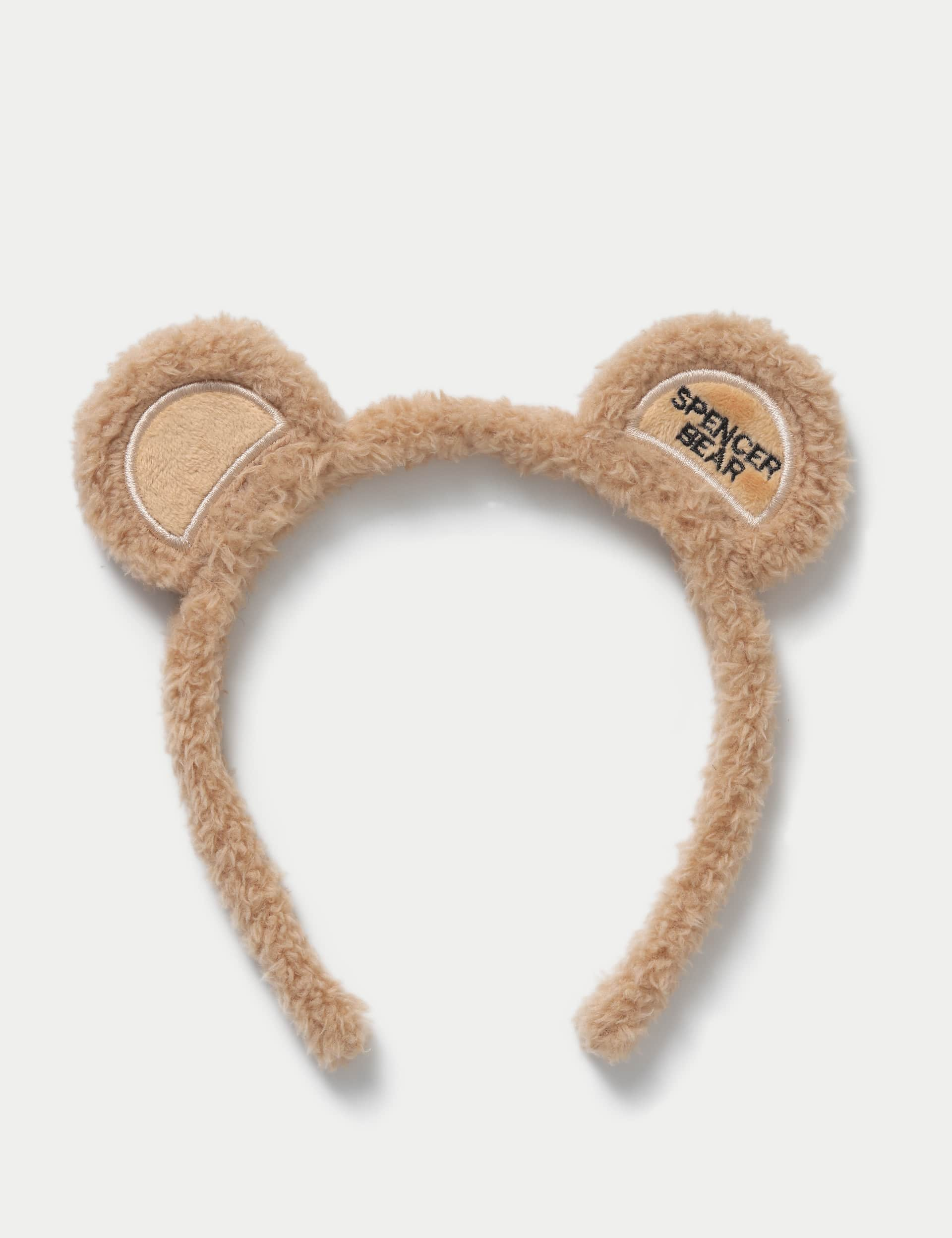 M&S Girls Spencer Bear Headband - Brown, Brown