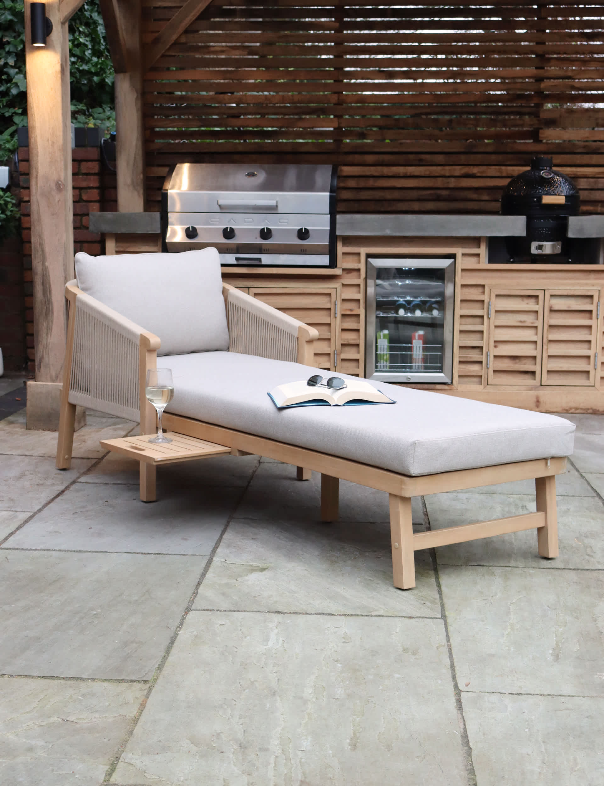 Royalcraft Roma Sun Lounger - Natural, Natural