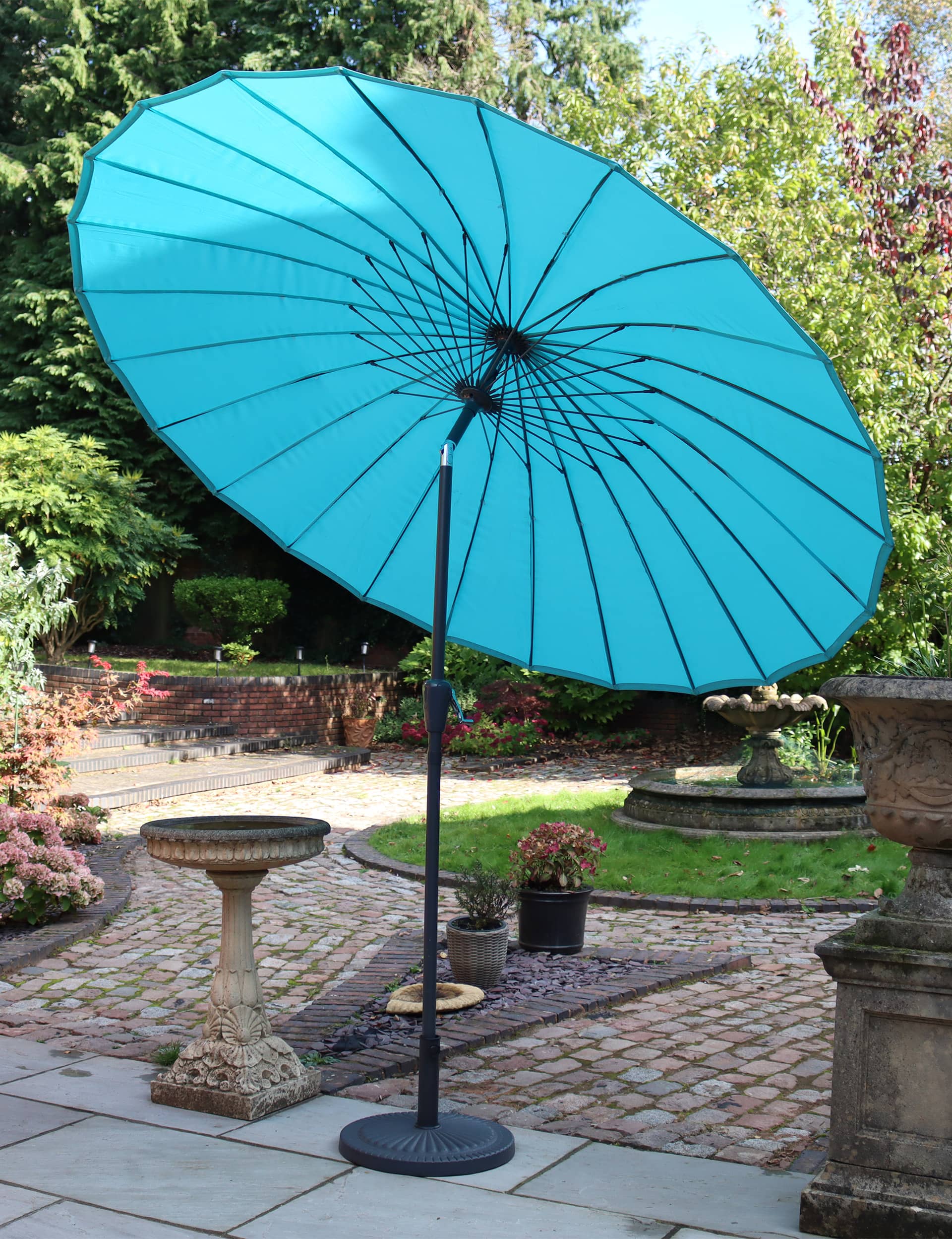 Royalcraft Shanghai Garden Parasol - Bright Blue, Bright Blue