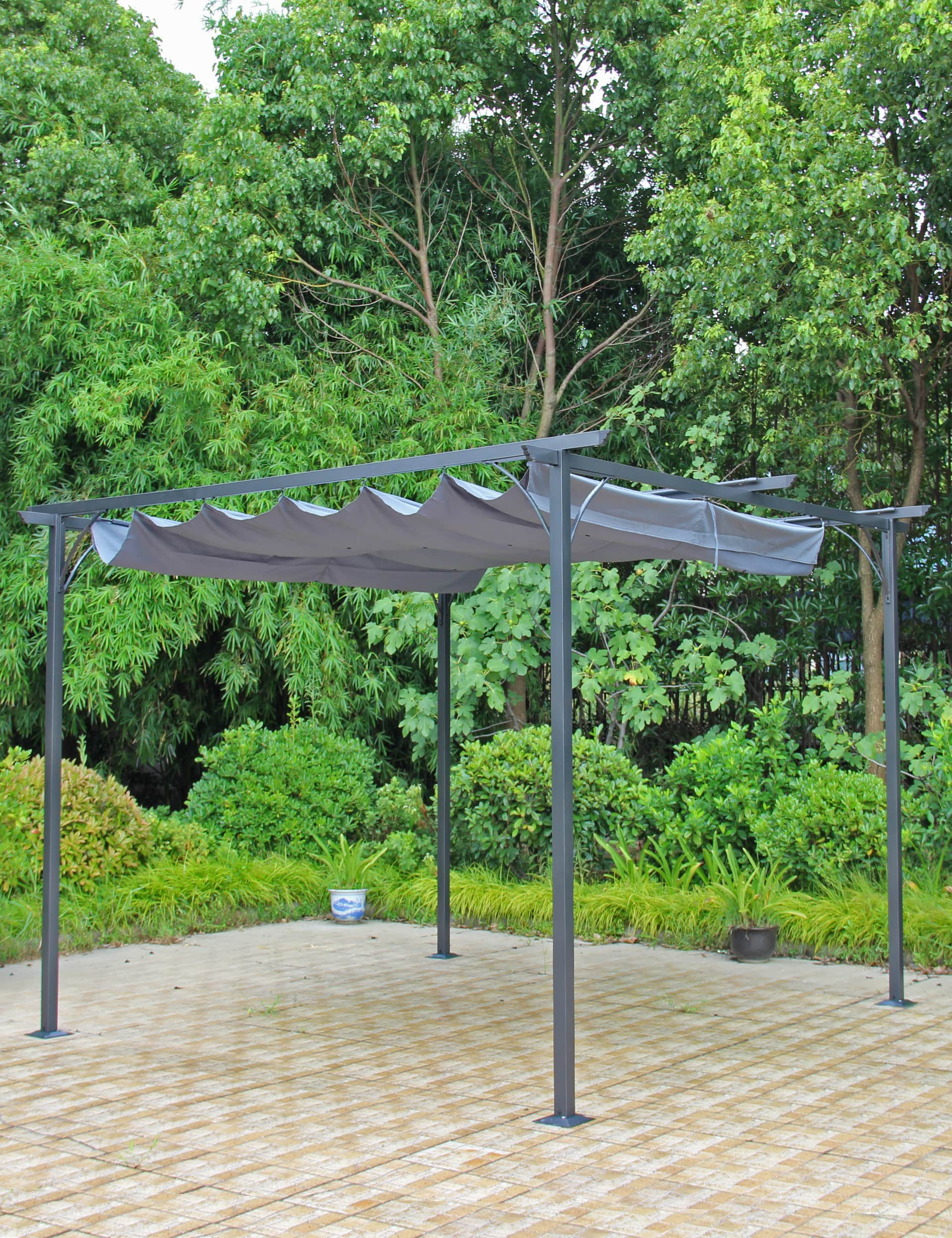 Royalcraft Prague 3.5m x 3.5m Pergola Gazebo - Grey, Grey