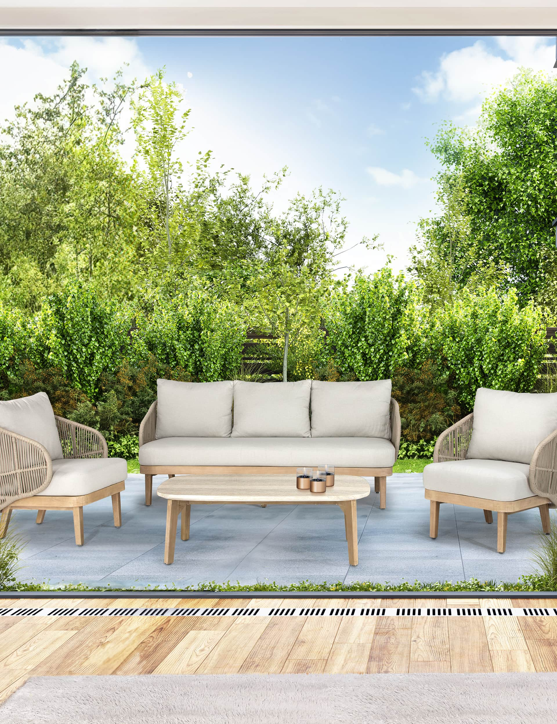 Kettler Bali Garden Lounge Set - Natural, Natural