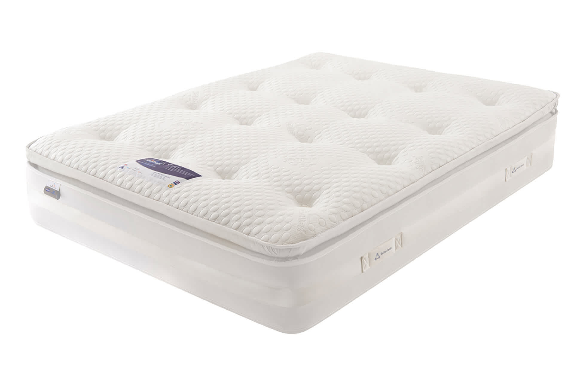 Silentnight 2000 Pocket Spring Pillowtop Mattress - 6FT - White, White