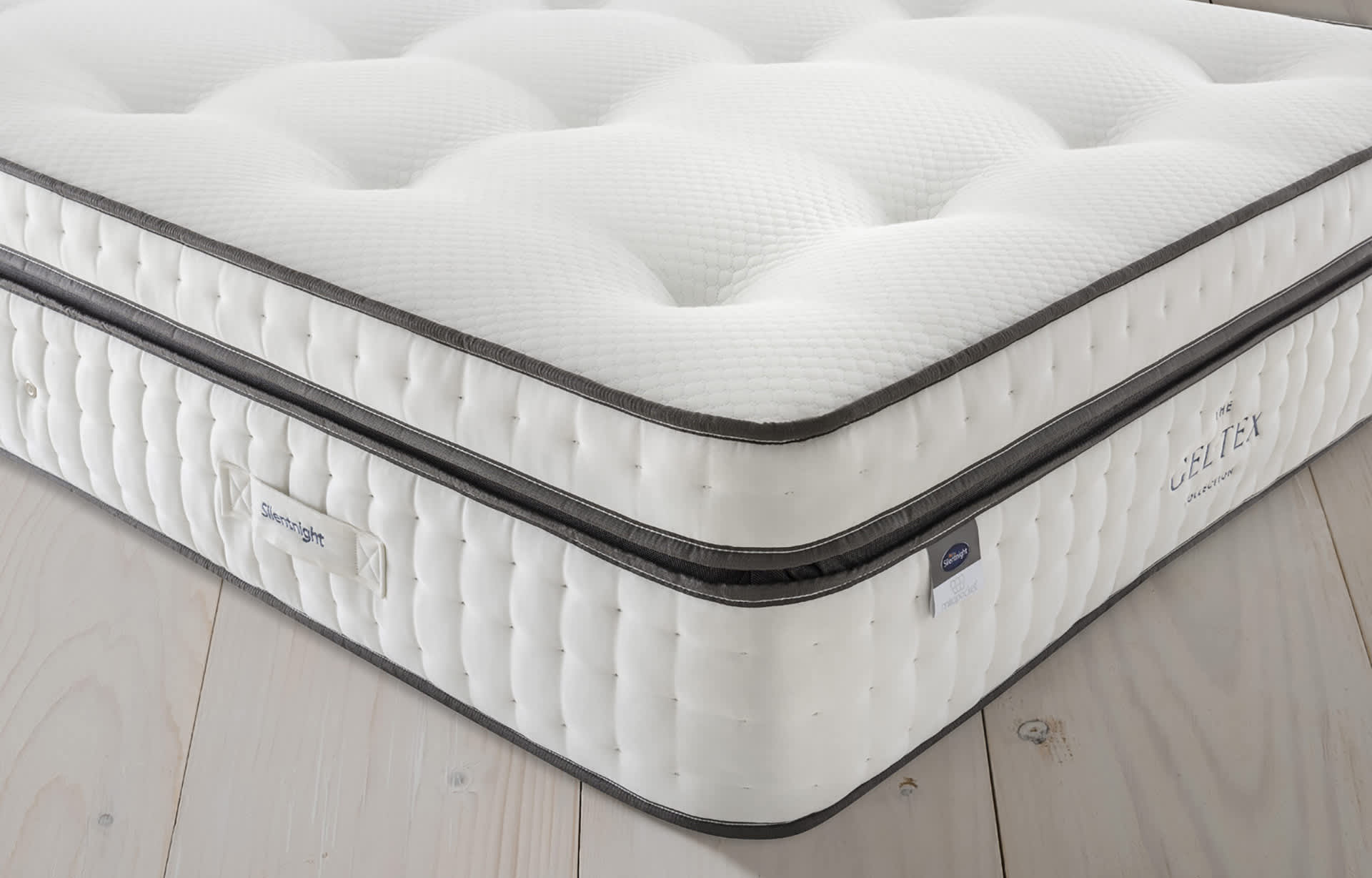 Silentnight Geltex 3000 Pocket Sprung Mattress - 5FT - White, White