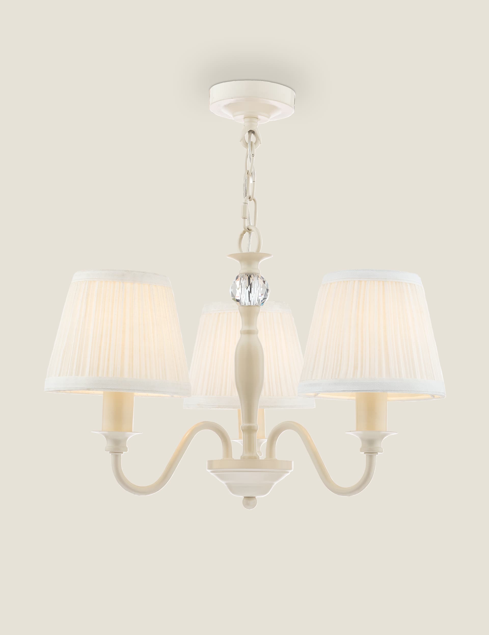 Laura Ashley Ellis Pendant Light - Cream, Cream