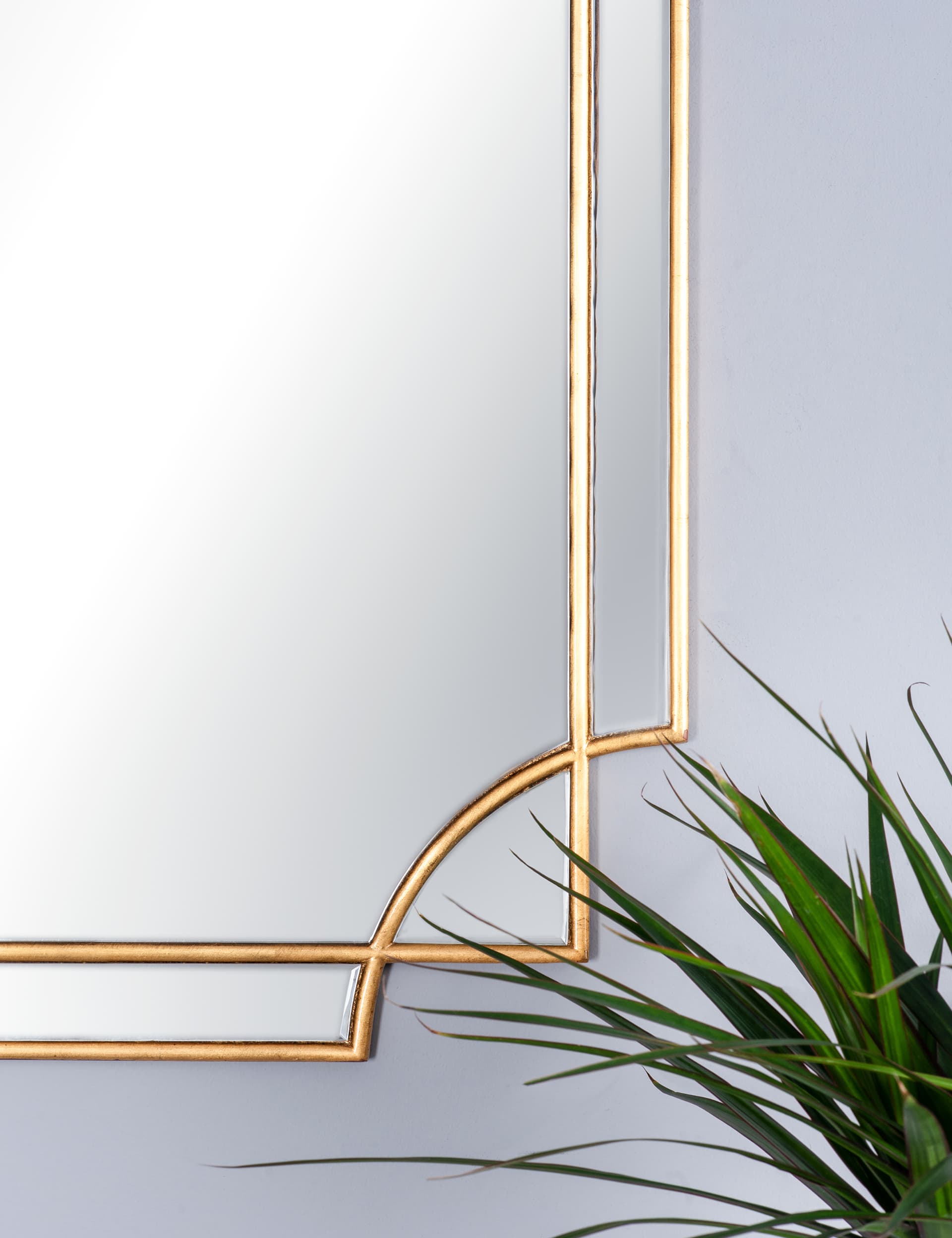 Dar Guapo Rectangular Wall Mirror - Gold, Gold