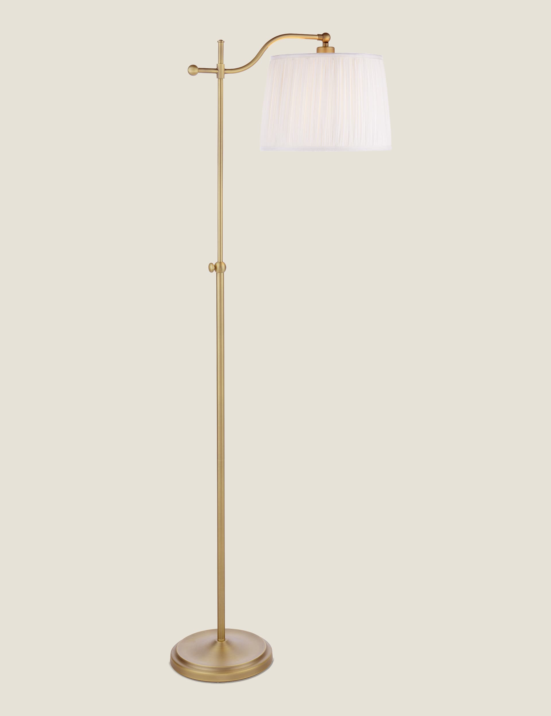 Laura Ashley Hemsley Metal Floor Lamp - Antique Brass, Antique Brass