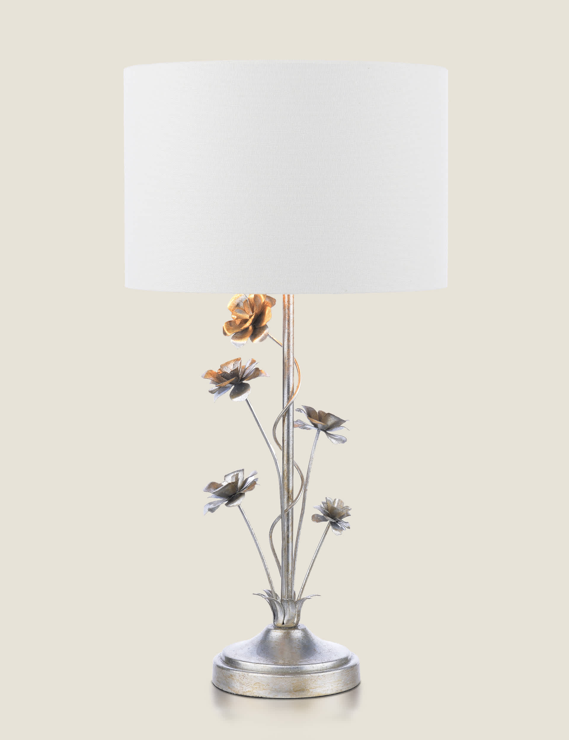 Laura Ashley Lyndale Metal Table Lamp - Silver, Silver