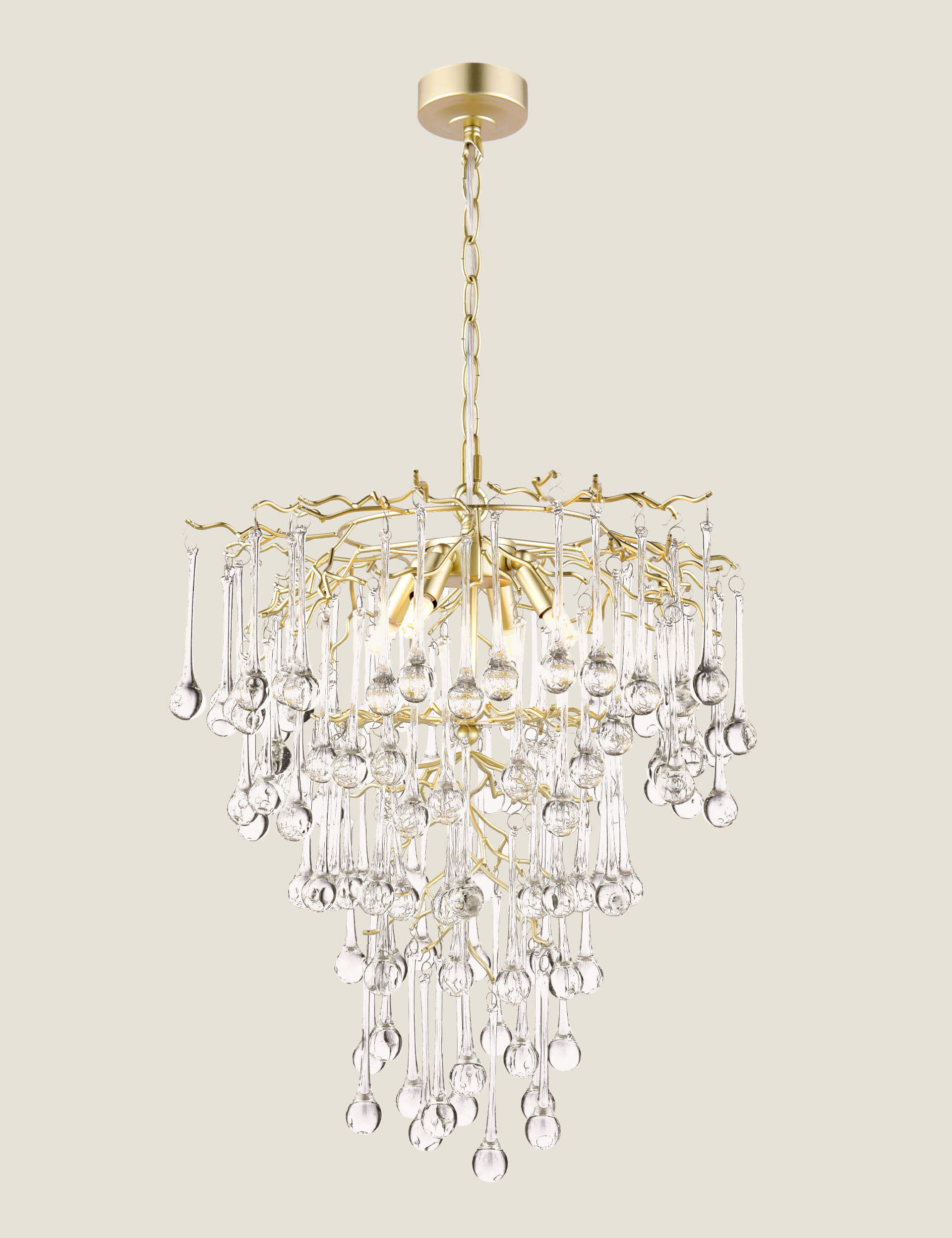 Laura Ashley Willow Droplet Pendant Light - Champagne, Champagne