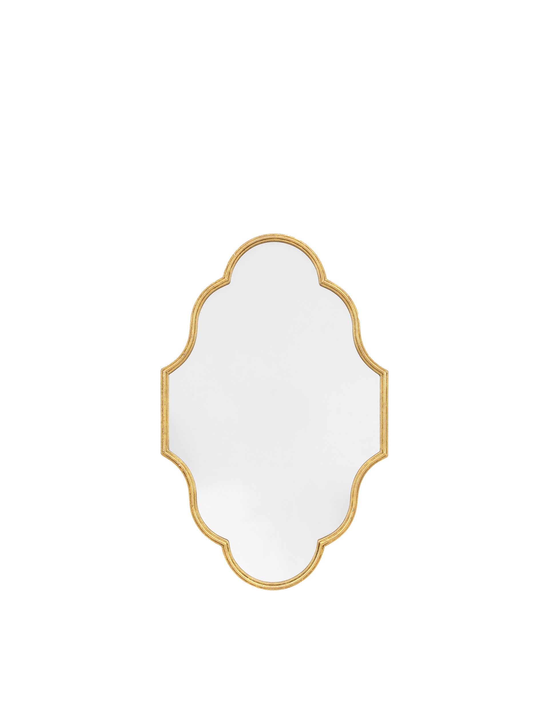 Gallery Direct Castello Large Curved Wall Mirror - Gold, Gold