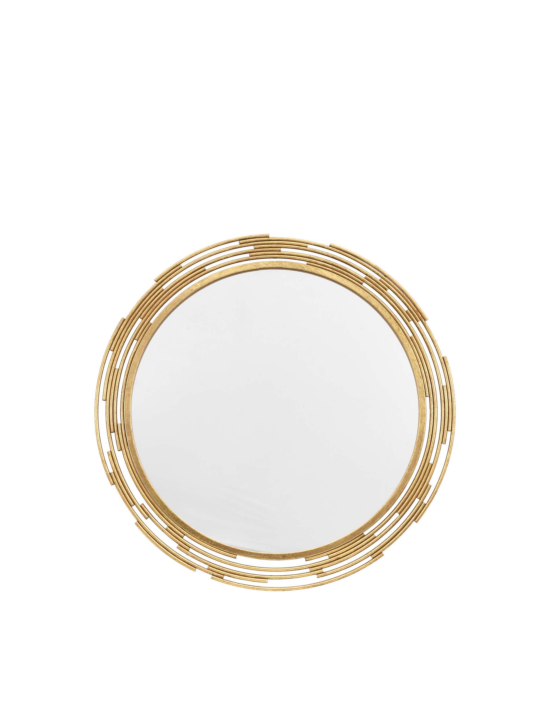 Gallery Direct Cristo Large Round Wall Mirror - Gold, Gold