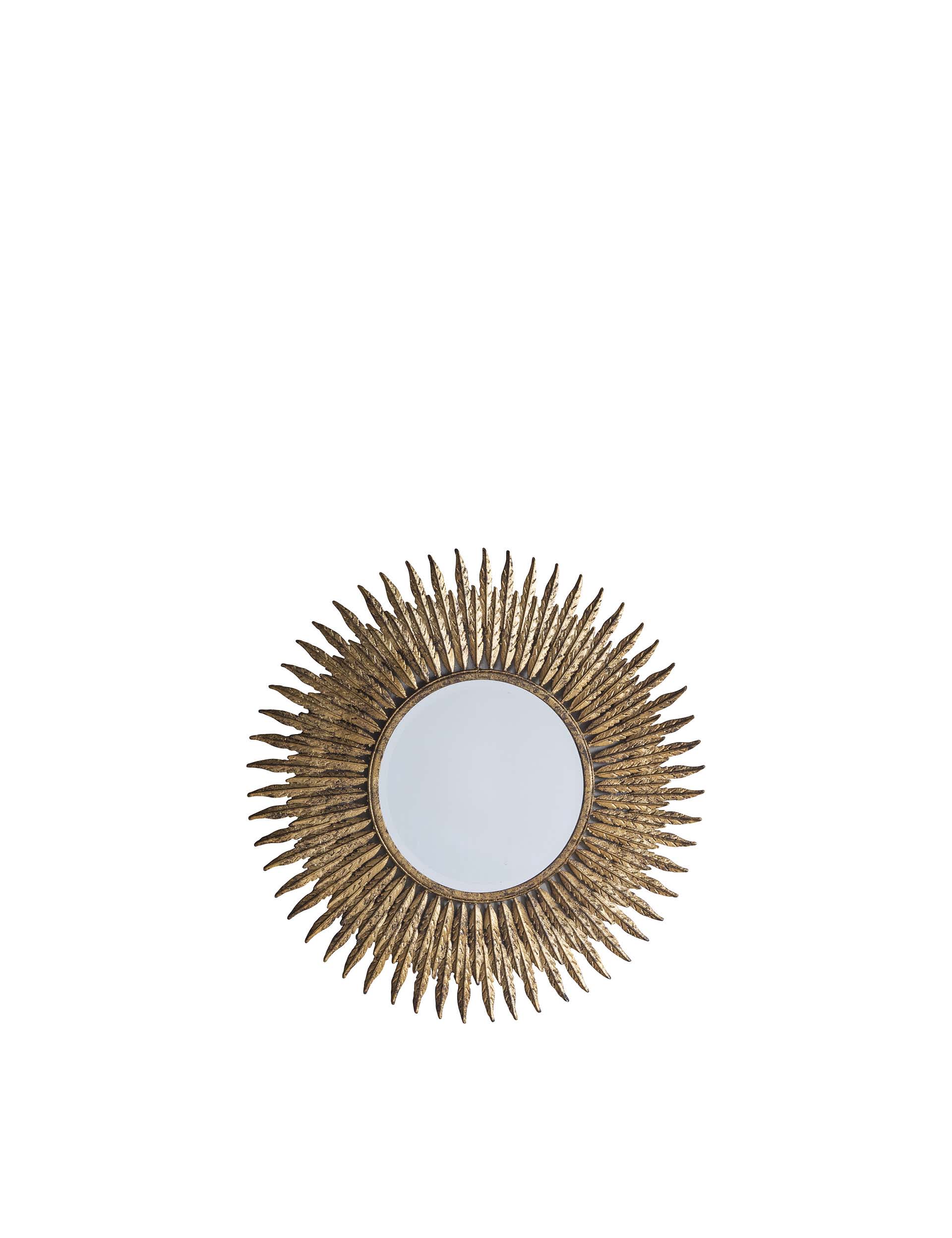 Gallery Direct Quill Small Round Wall Mirror - Gold, Gold