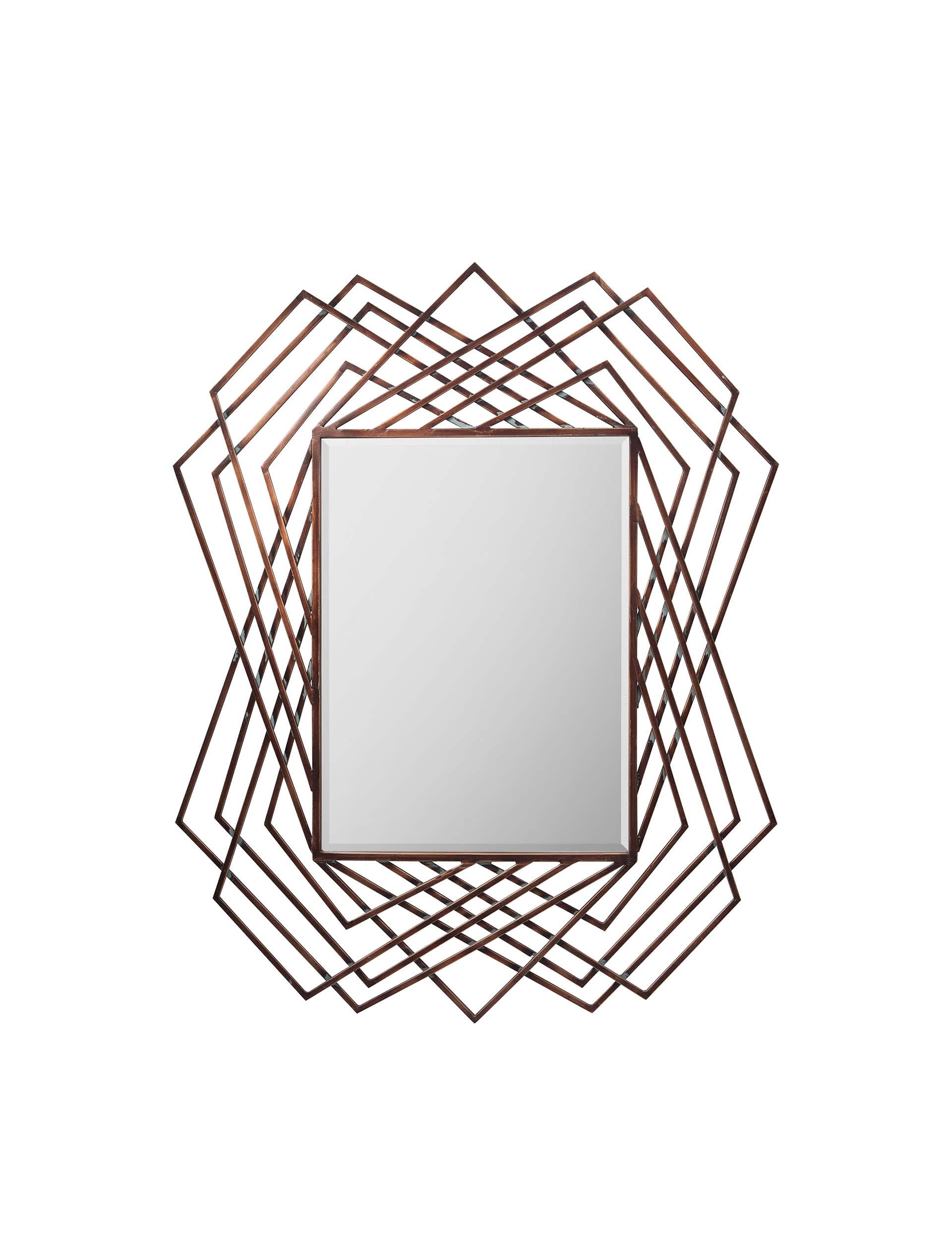 Gallery Direct Specter Extra Large Rectangular Wall Mirror - Copper, Copper