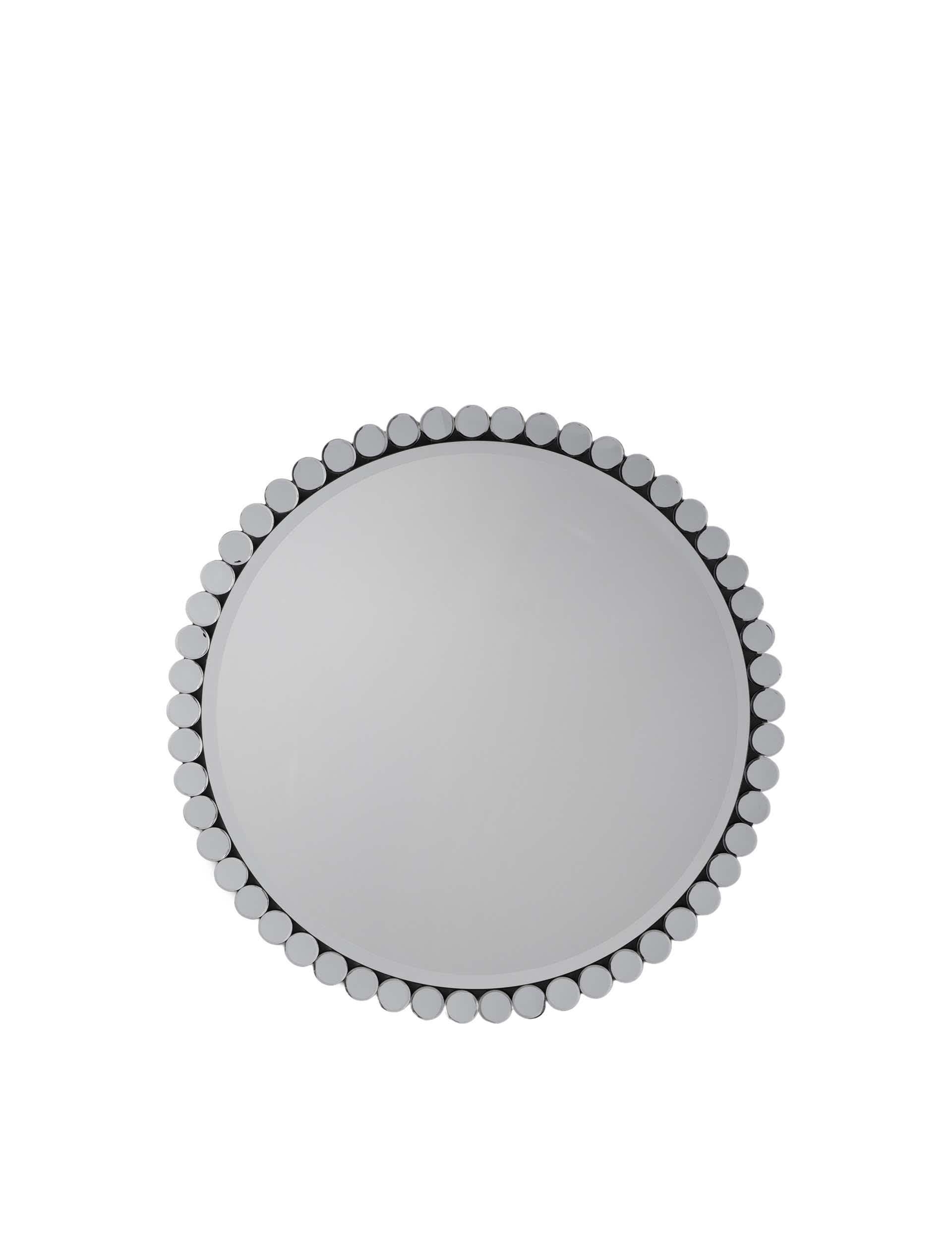 Gallery Direct Linz Large Round Wall Mirror - Silver, Silver