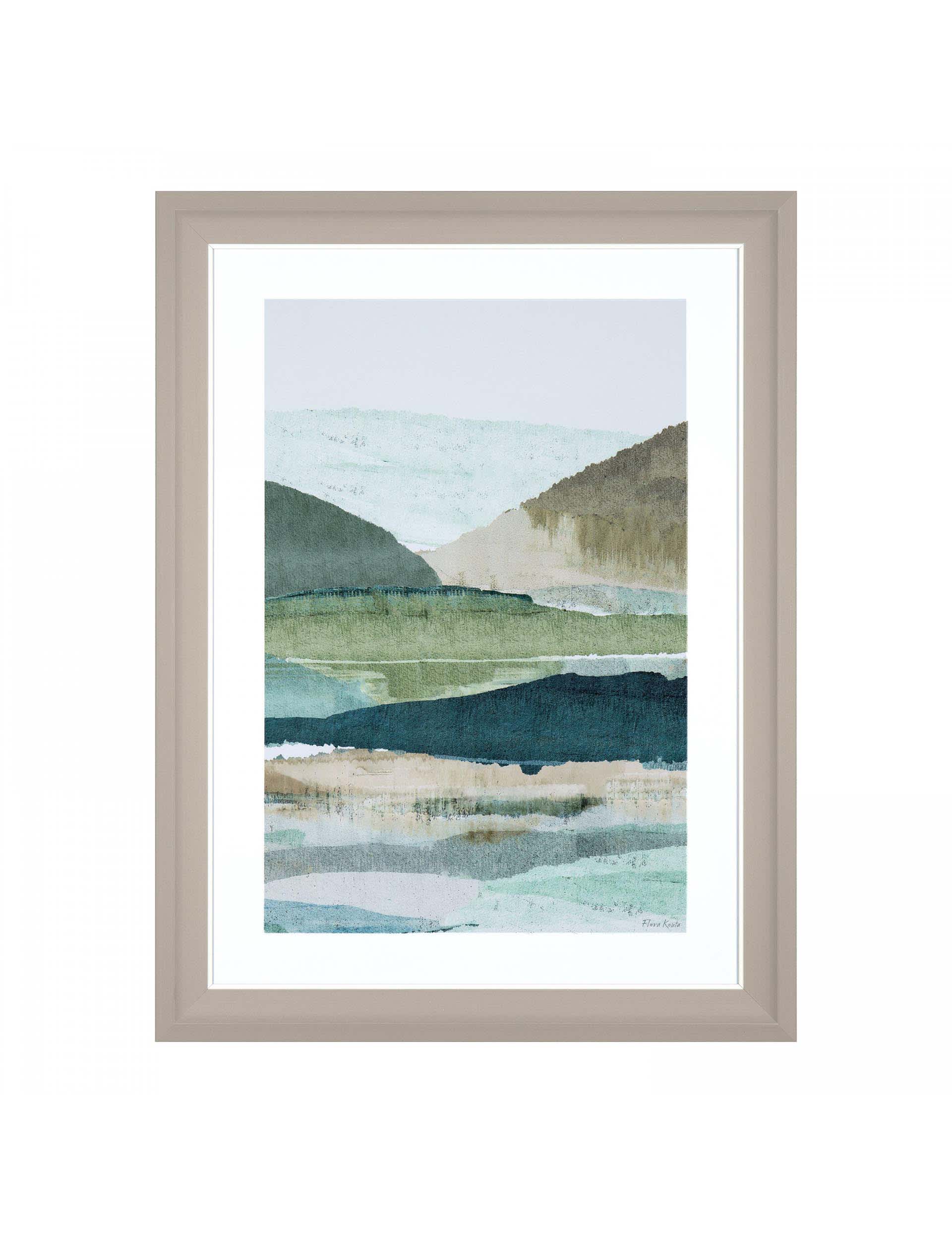 Gallery Direct Valley Light Framed Art - Blue, Blue