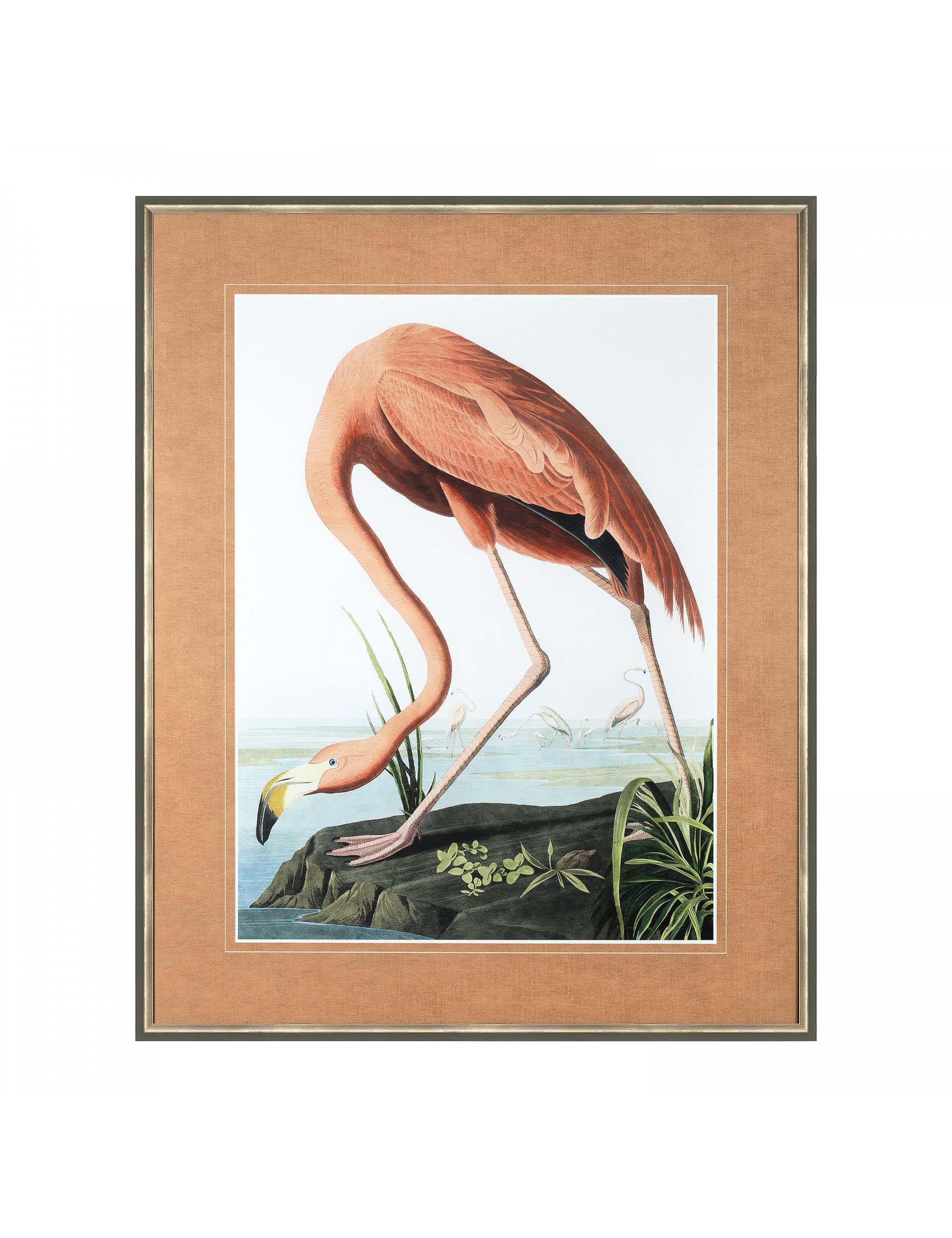 Gallery Direct Flamingo Rectangle Framed Art - Orange, Orange